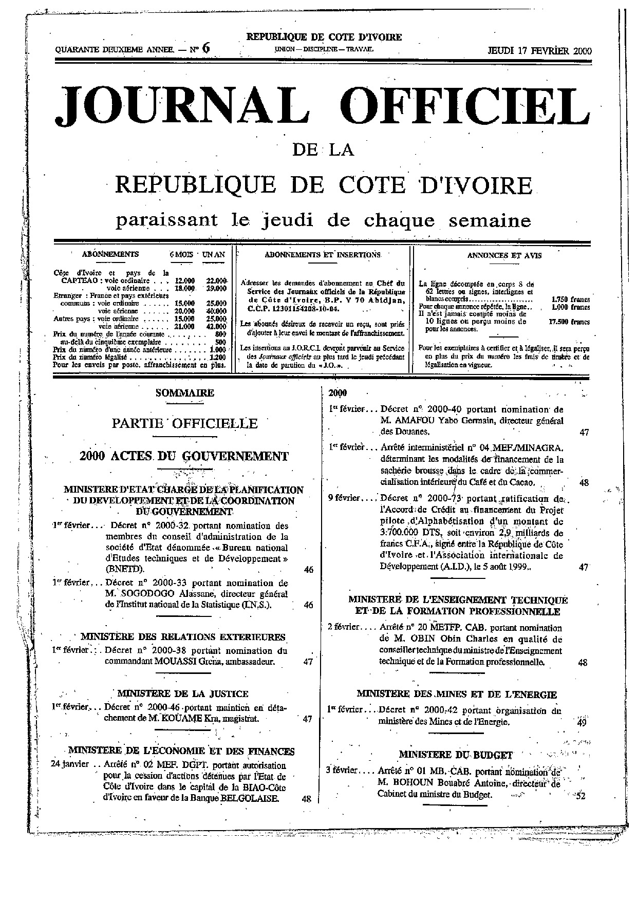 JO 2000-006