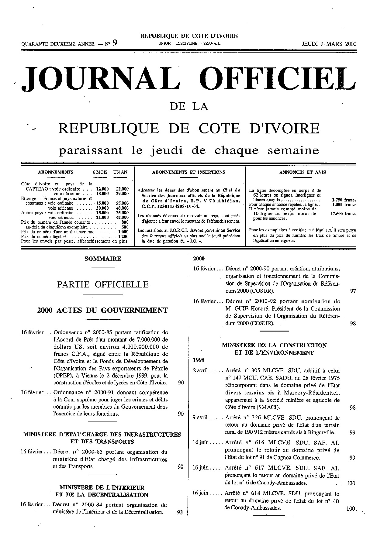 JO 2000-009