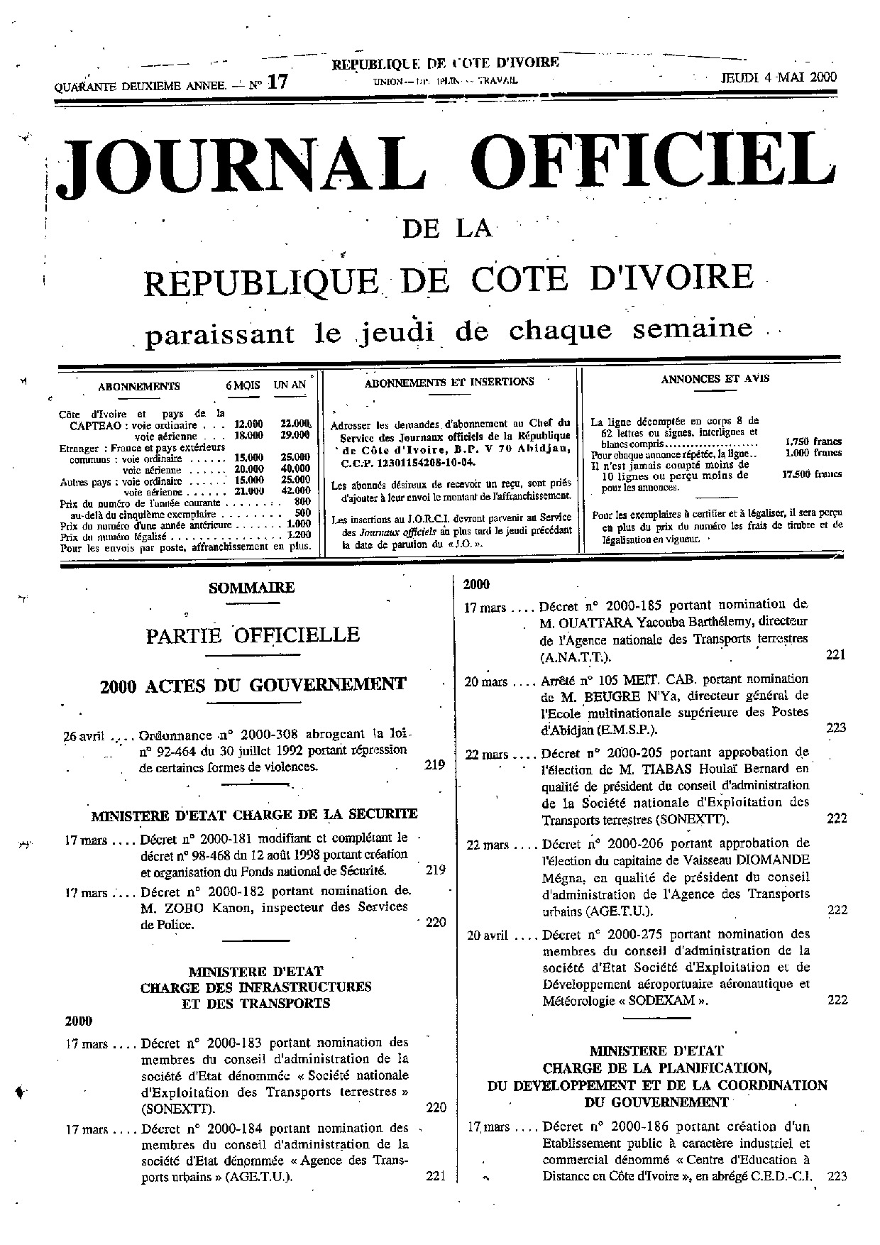 JO 2000-017