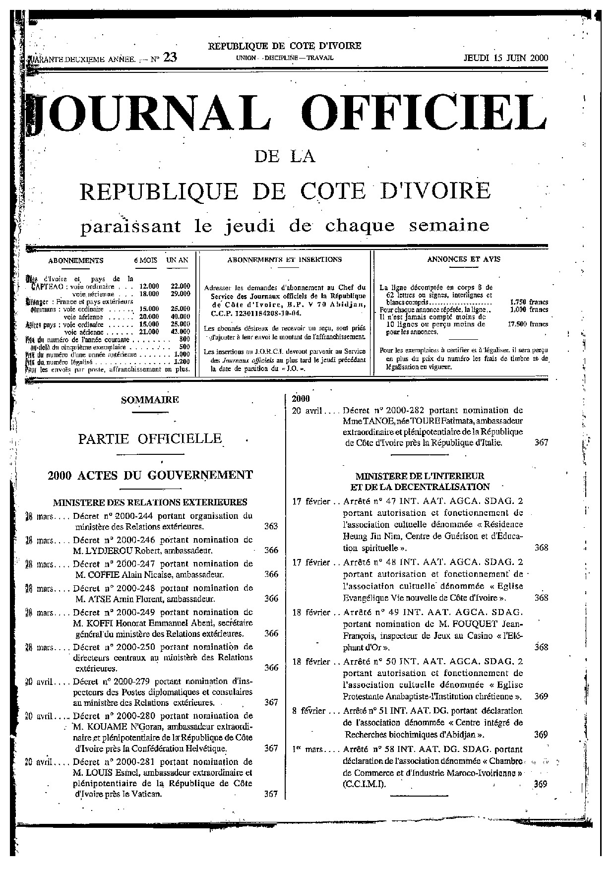 JO 2000-023
