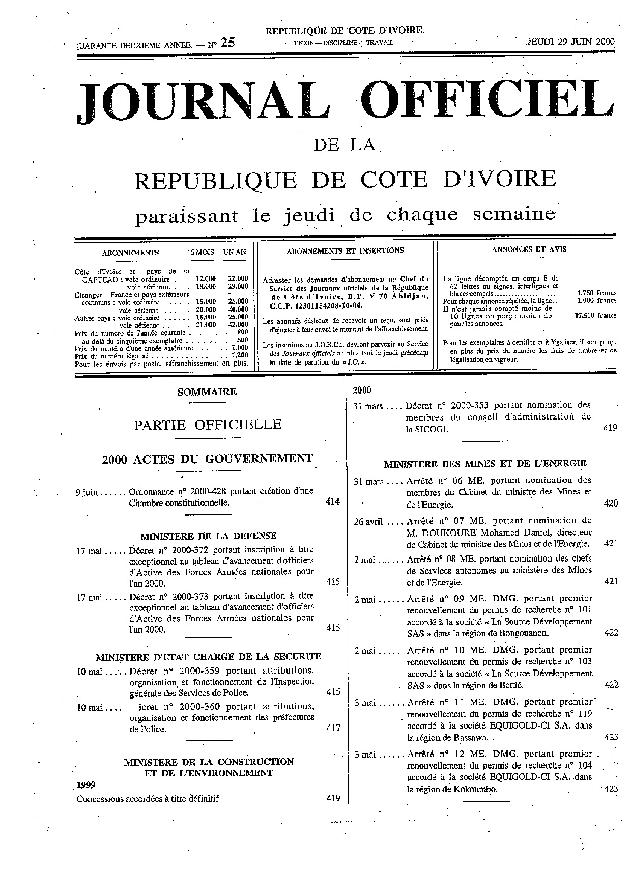 JO 2000-025