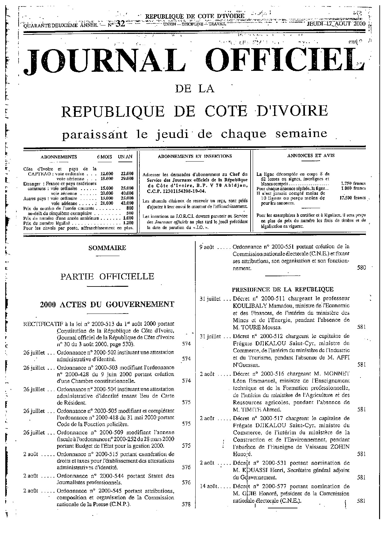 JO 2000-032