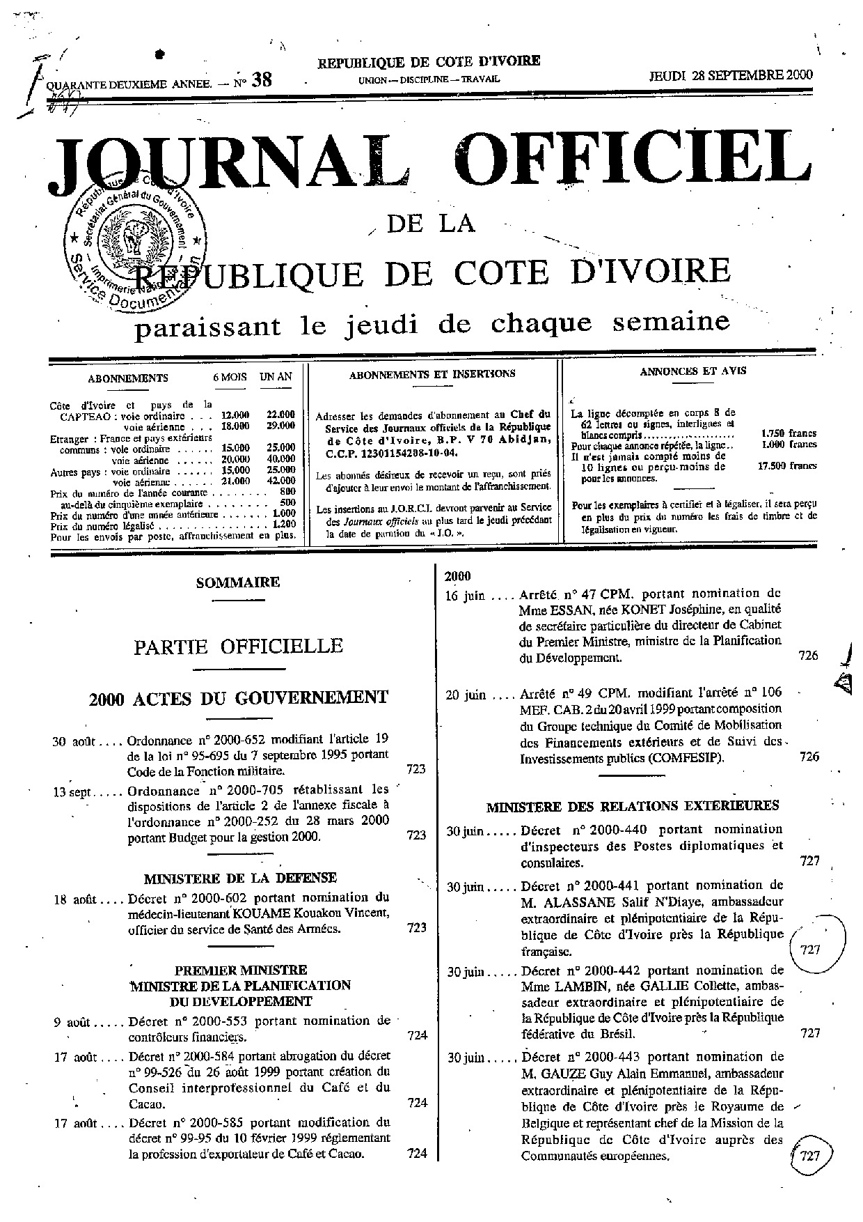 JO 2000-038