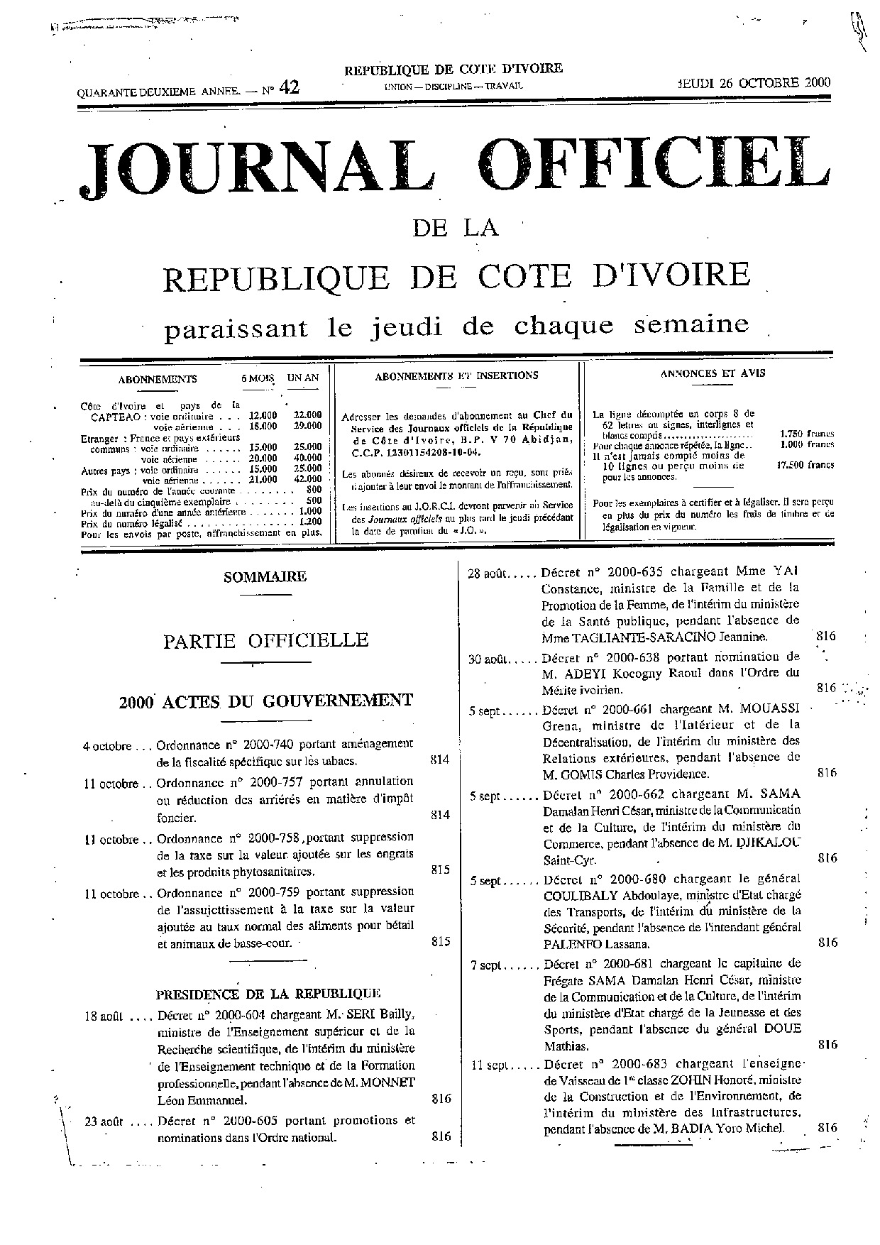 JO 2000-042