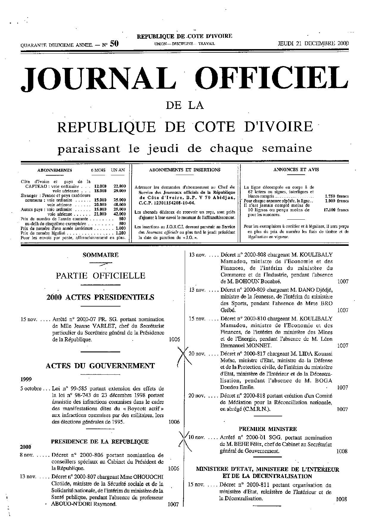 JO 2000-050