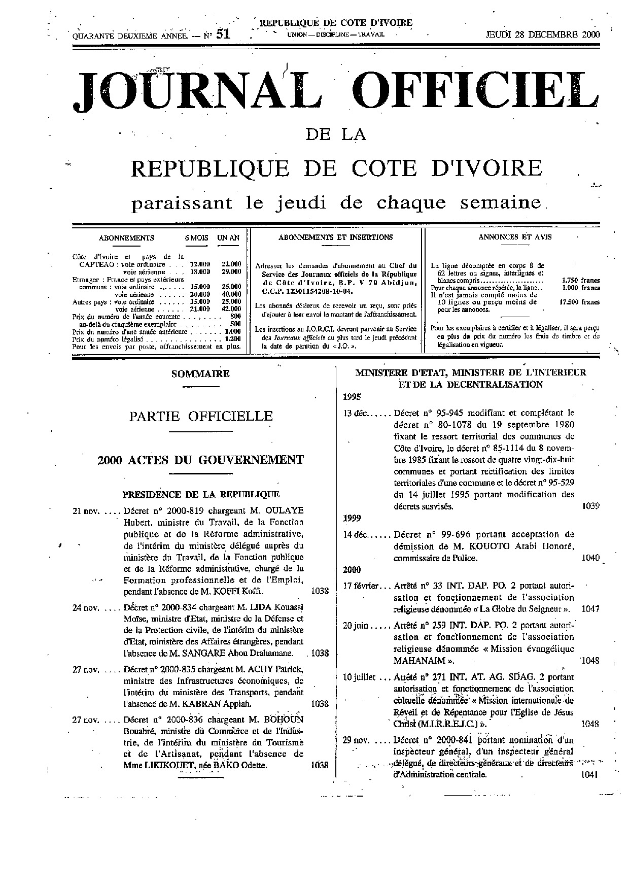 JO 2000-051