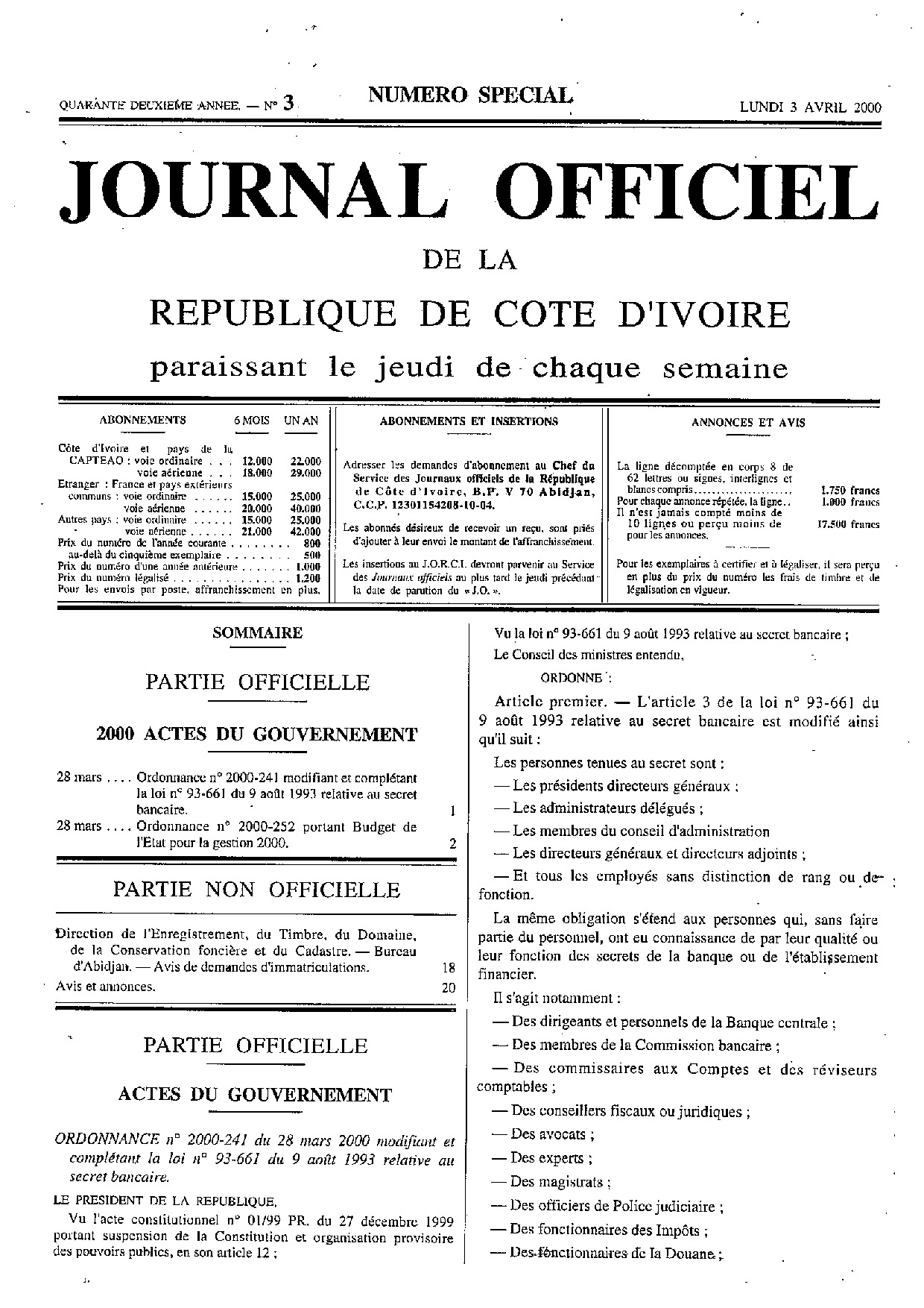 JO 2000-003