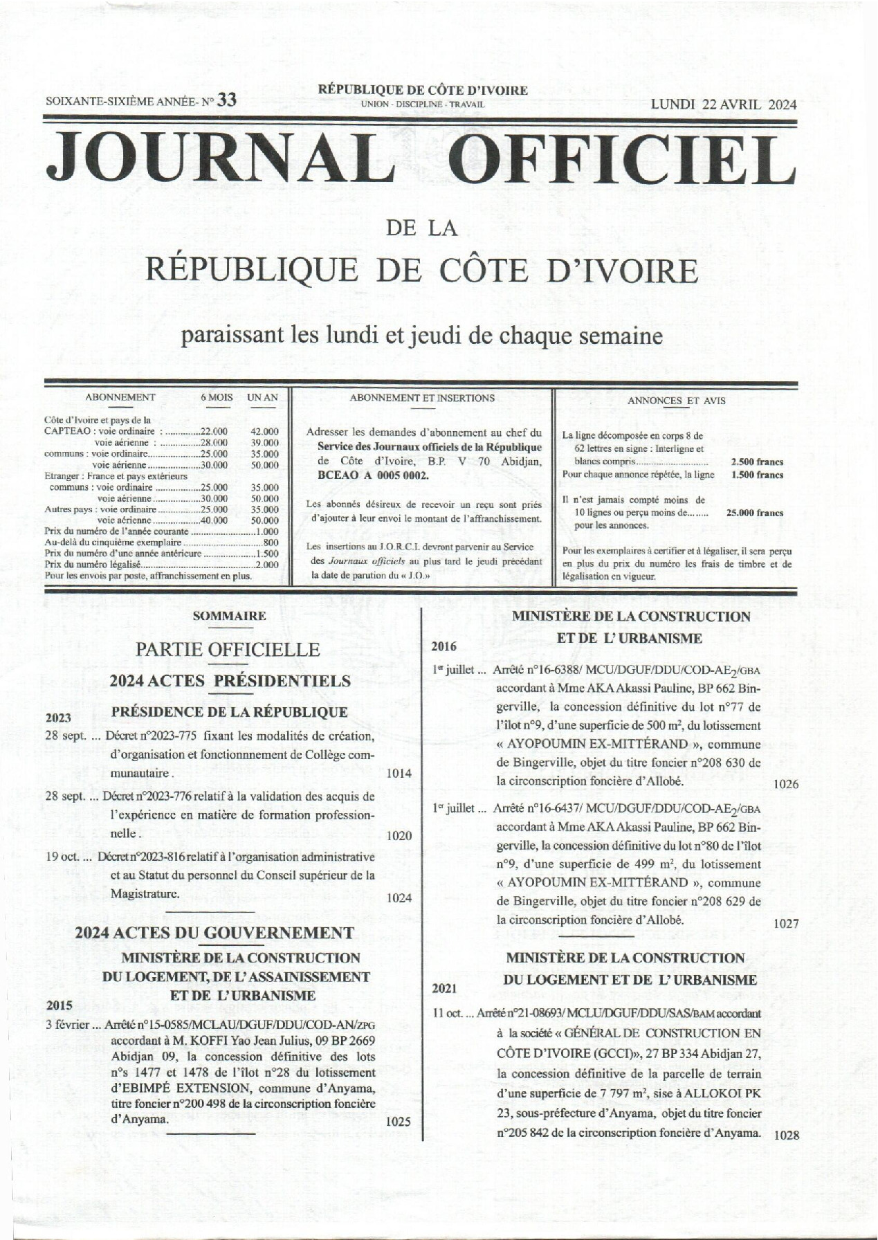 JO 2024-033
