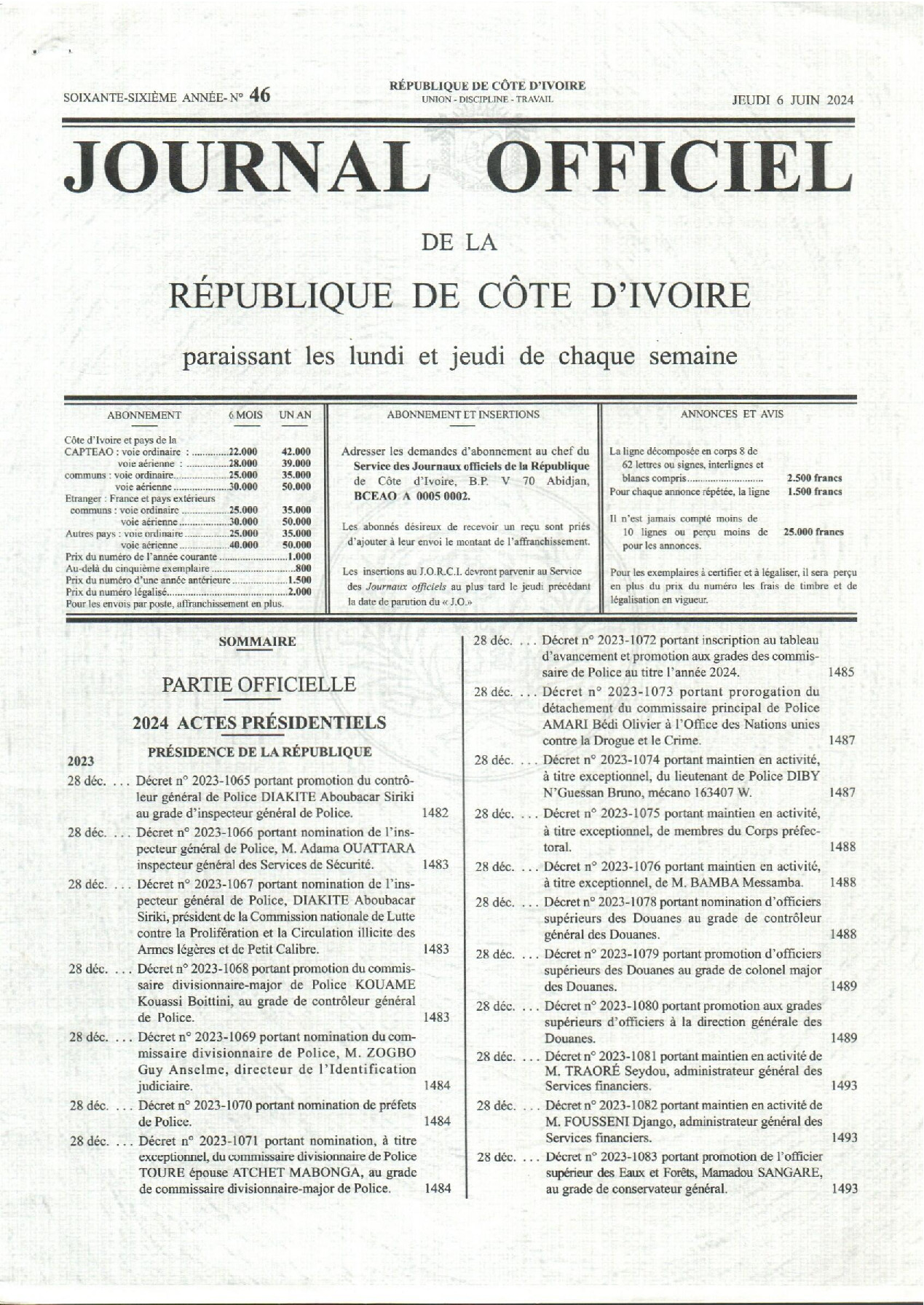 Texte officiel