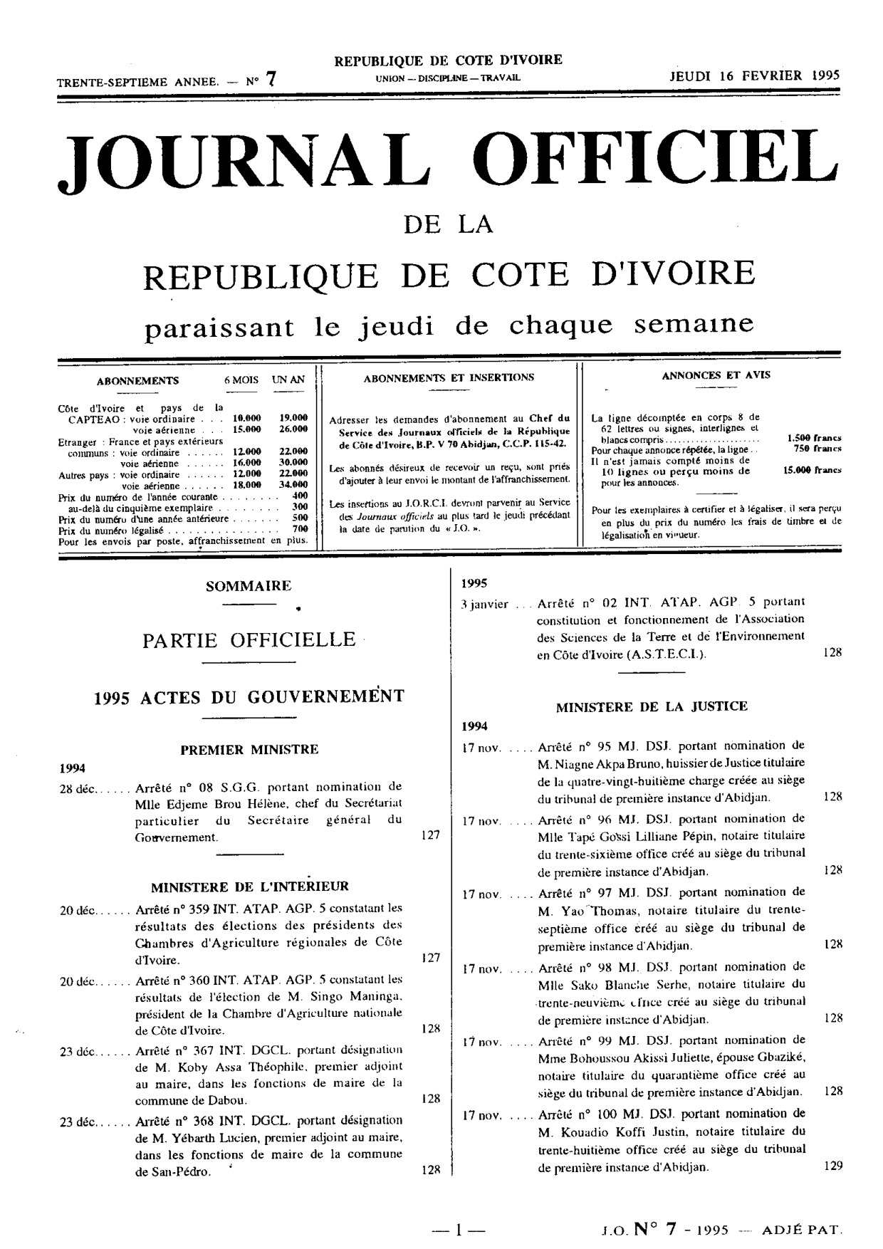 JO 1995-007