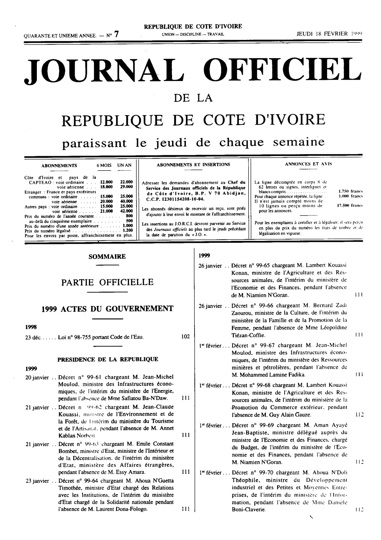 JO 1999-007