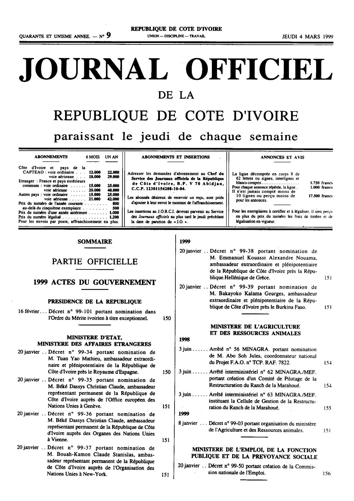 JO 1999-009