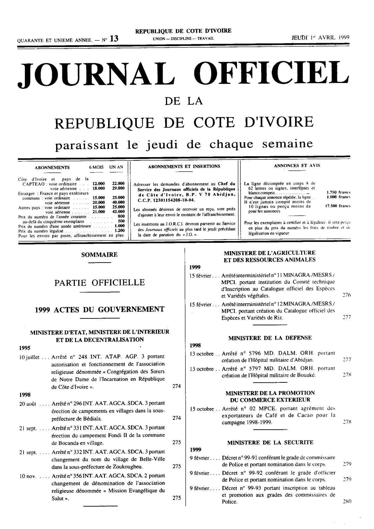 JO 1999-013