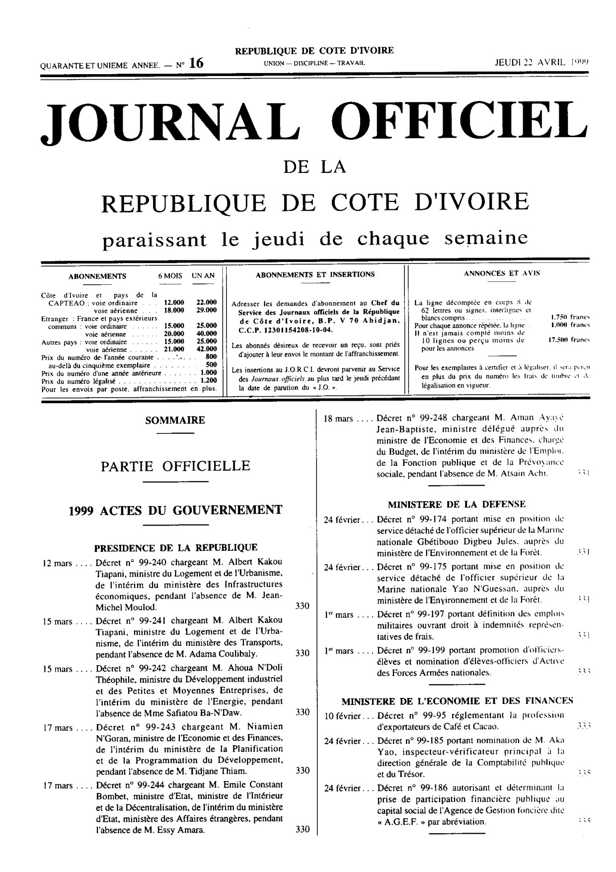 JO 1999-016