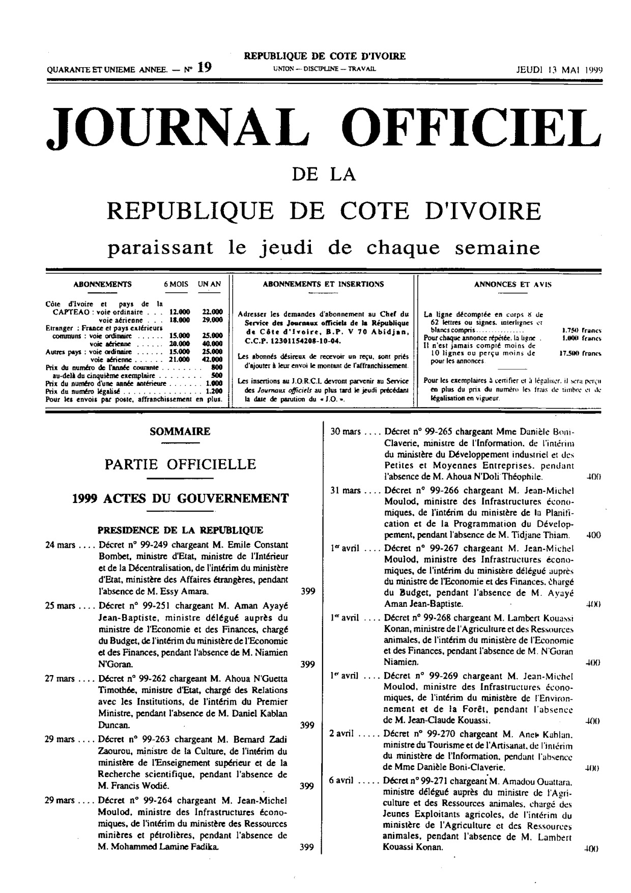 JO 1999-019