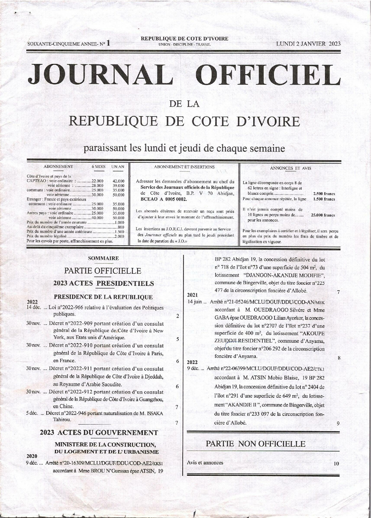 JO 2023-001