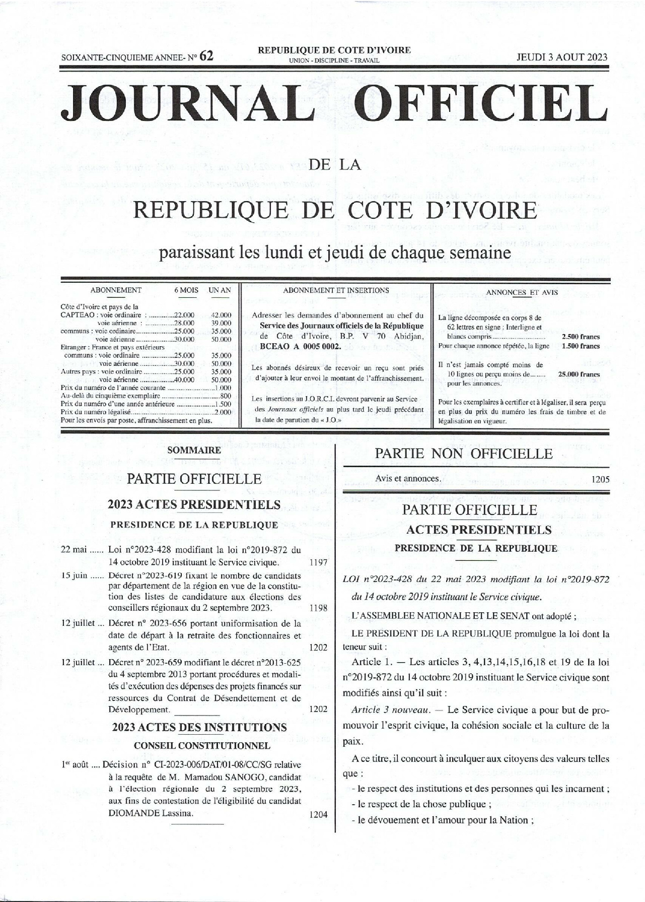 JO 2023-062