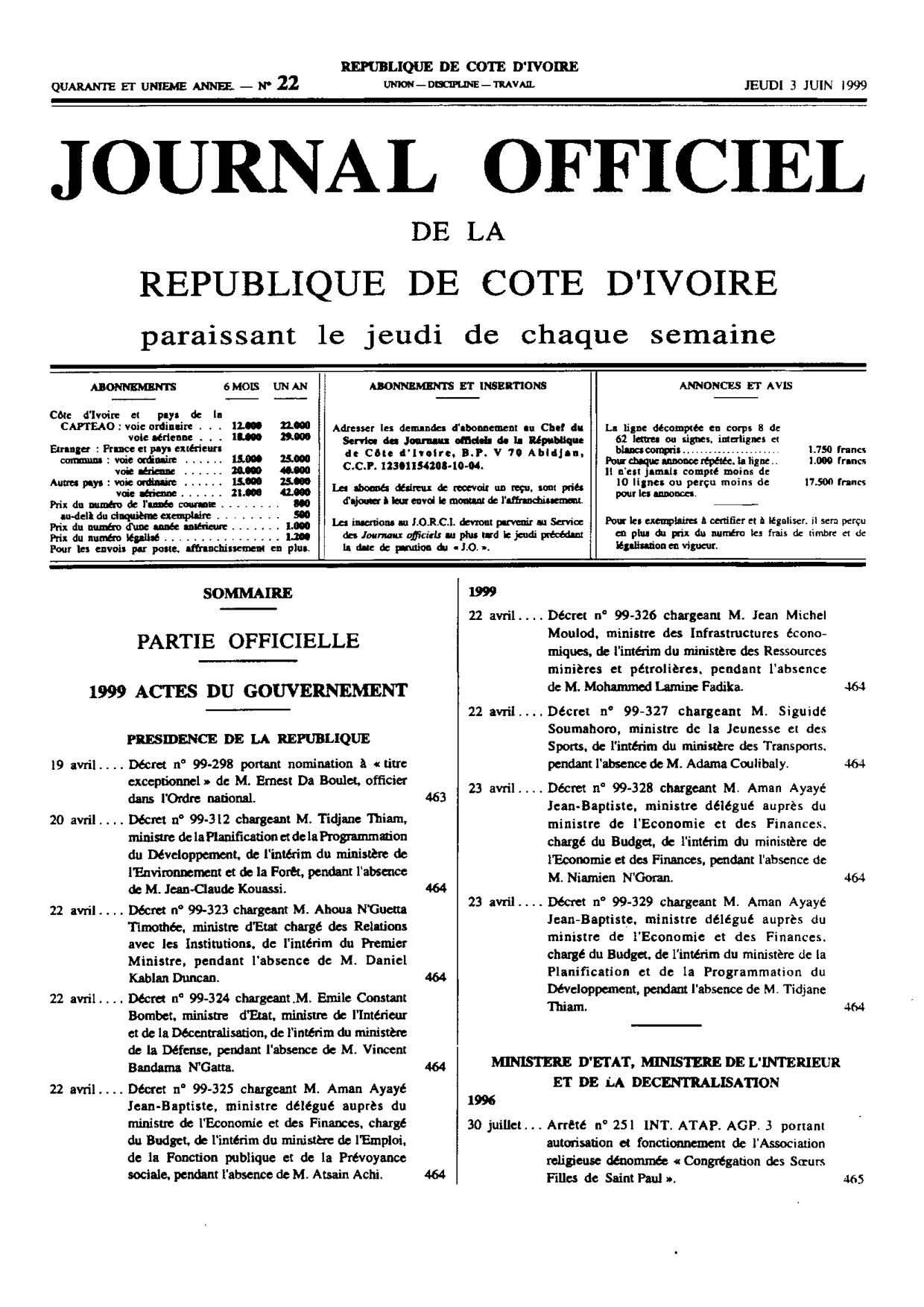 JO 1999-022