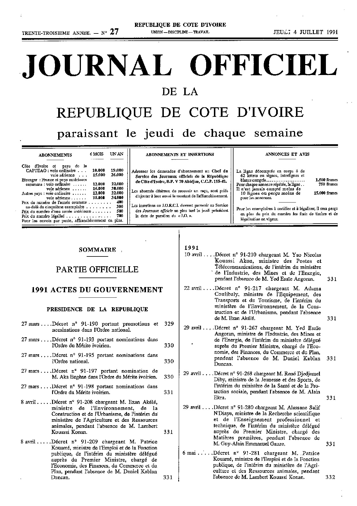 JO 1991-O27