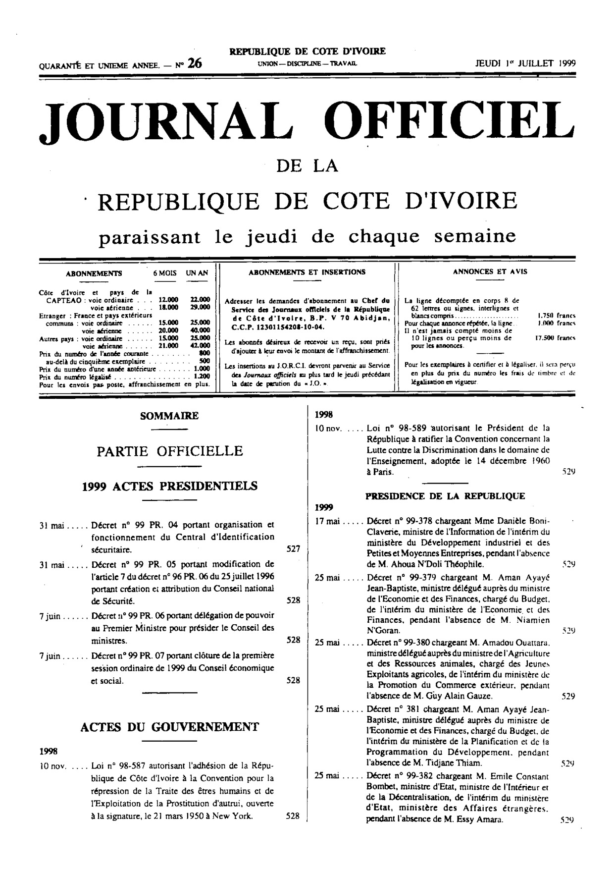 JO 1999-026