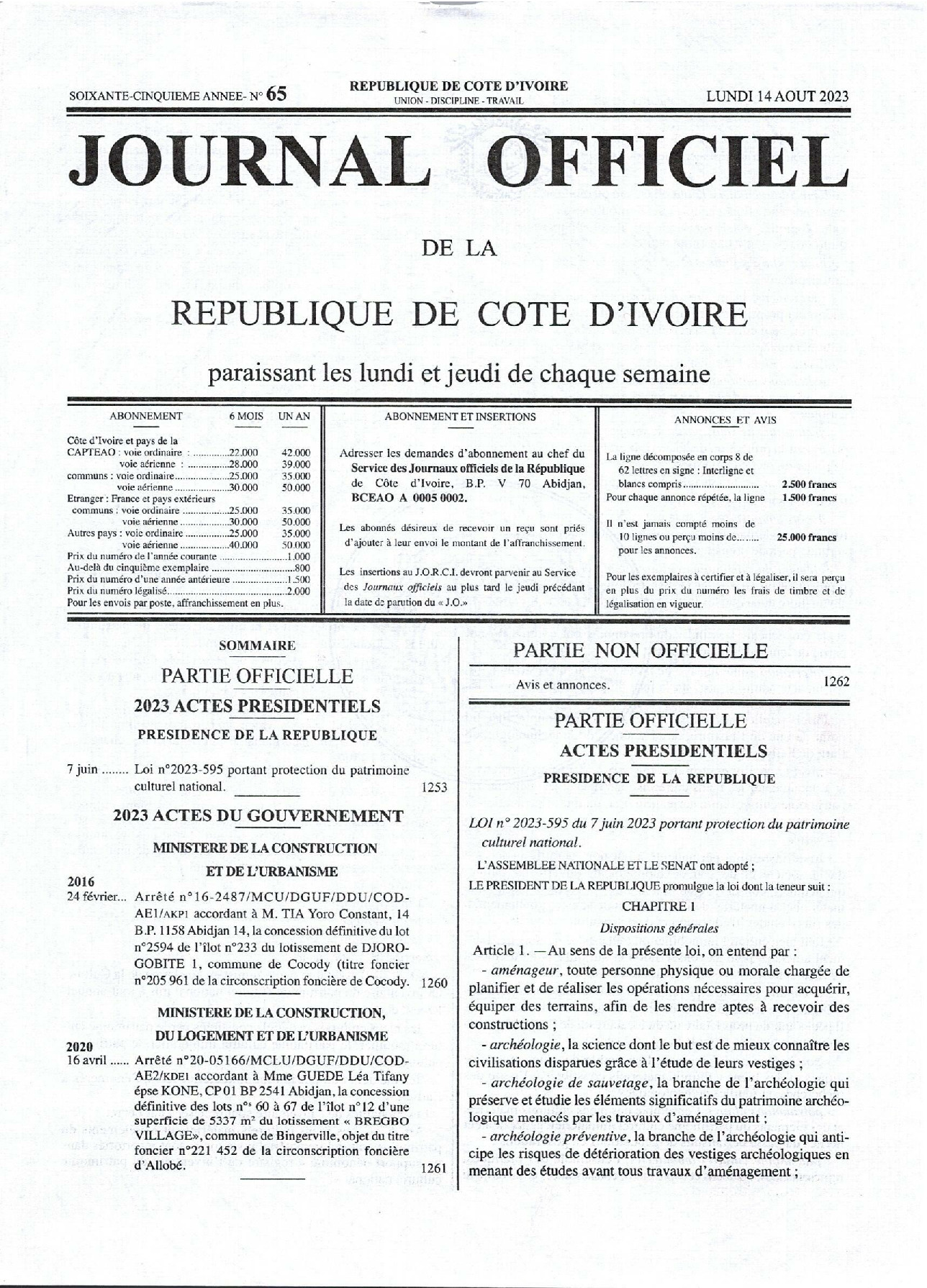 JO 2023-065