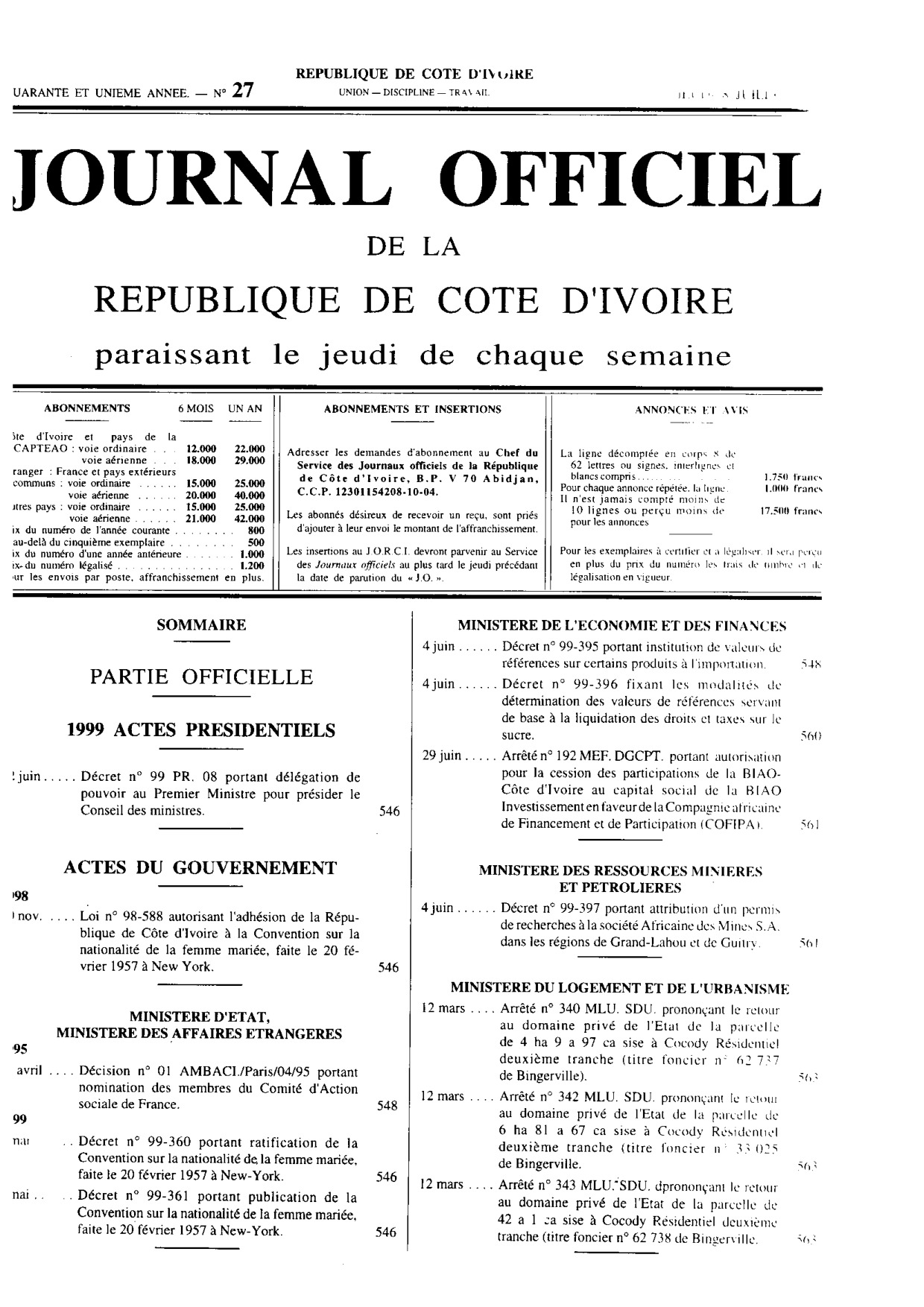 JO 1999-027