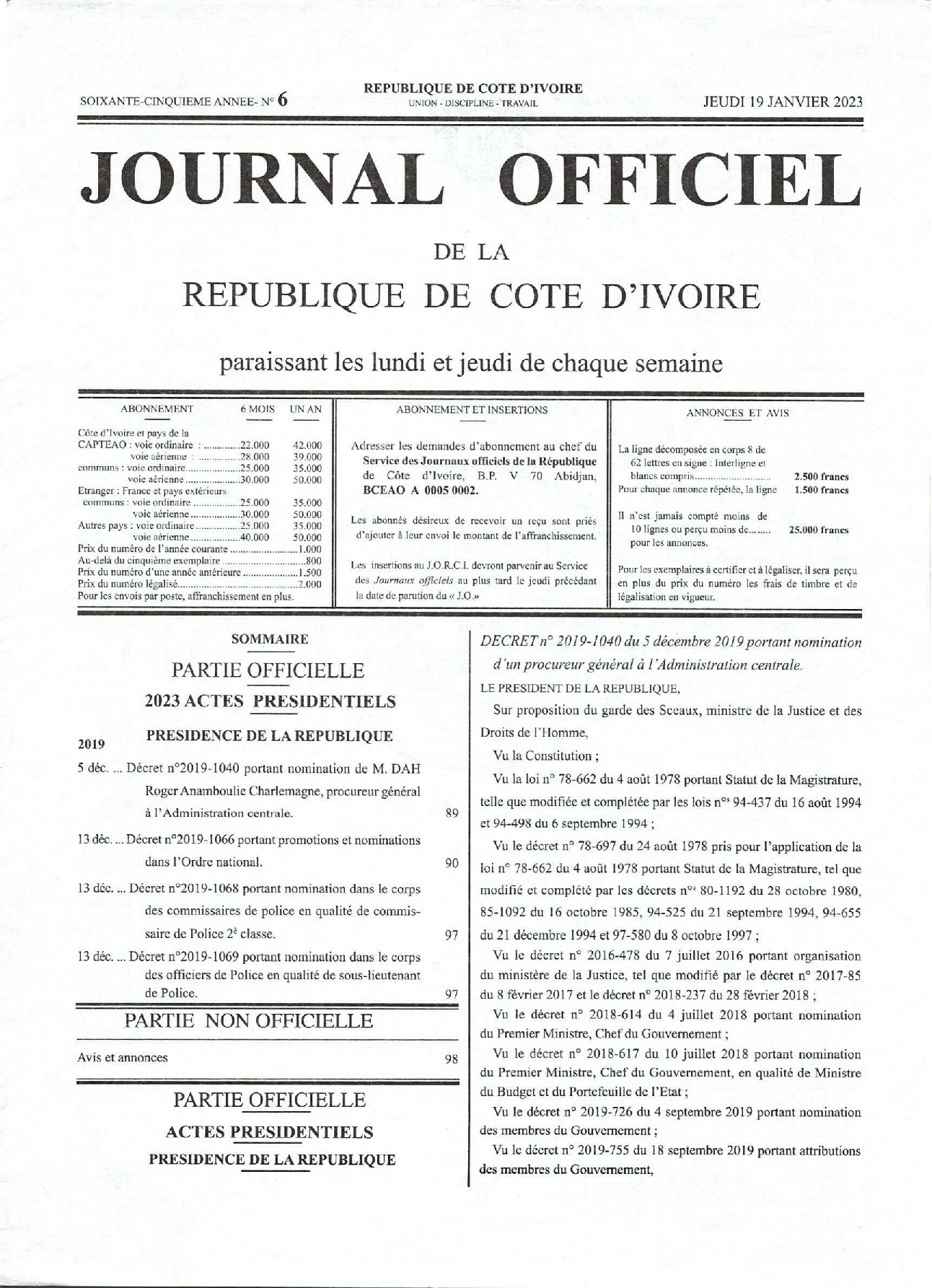 JO 2023-006