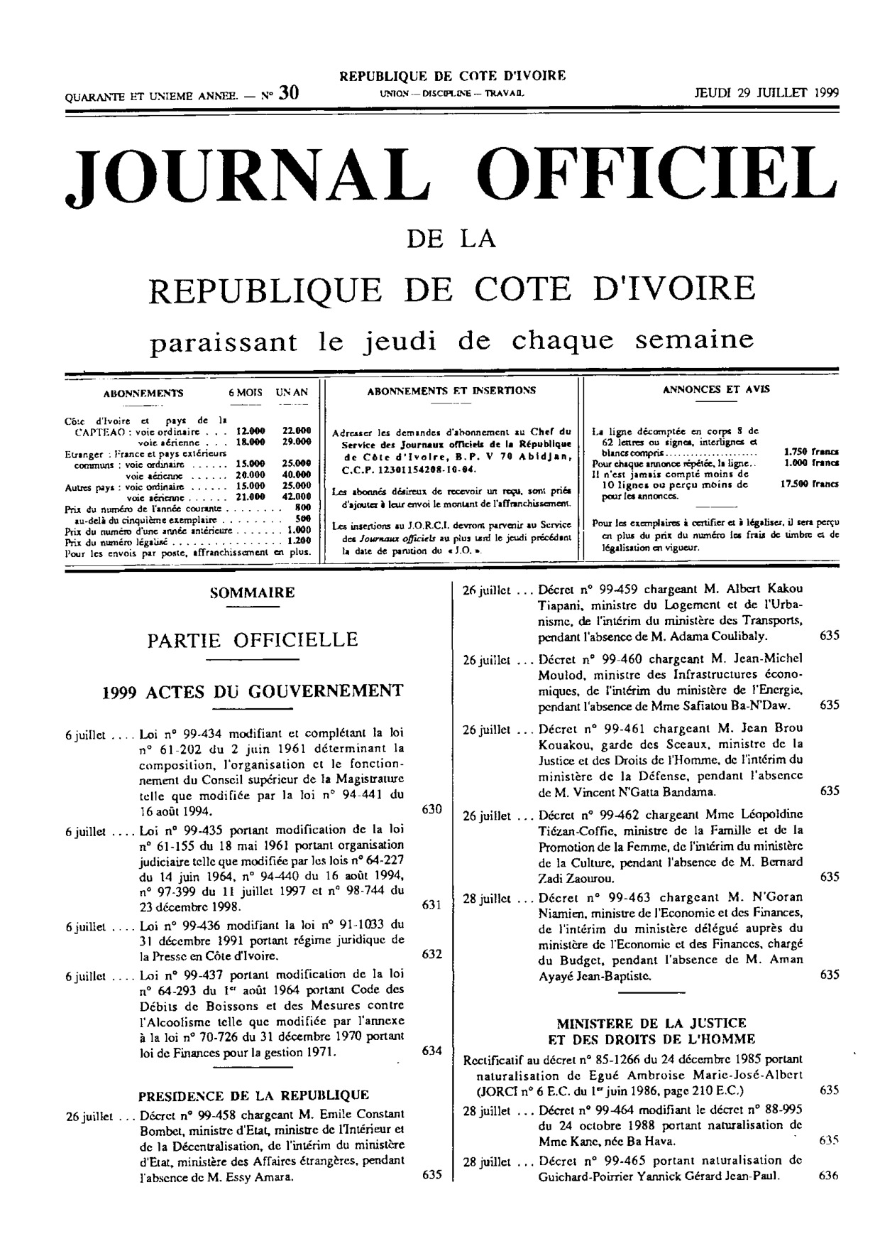 JO 1999-030