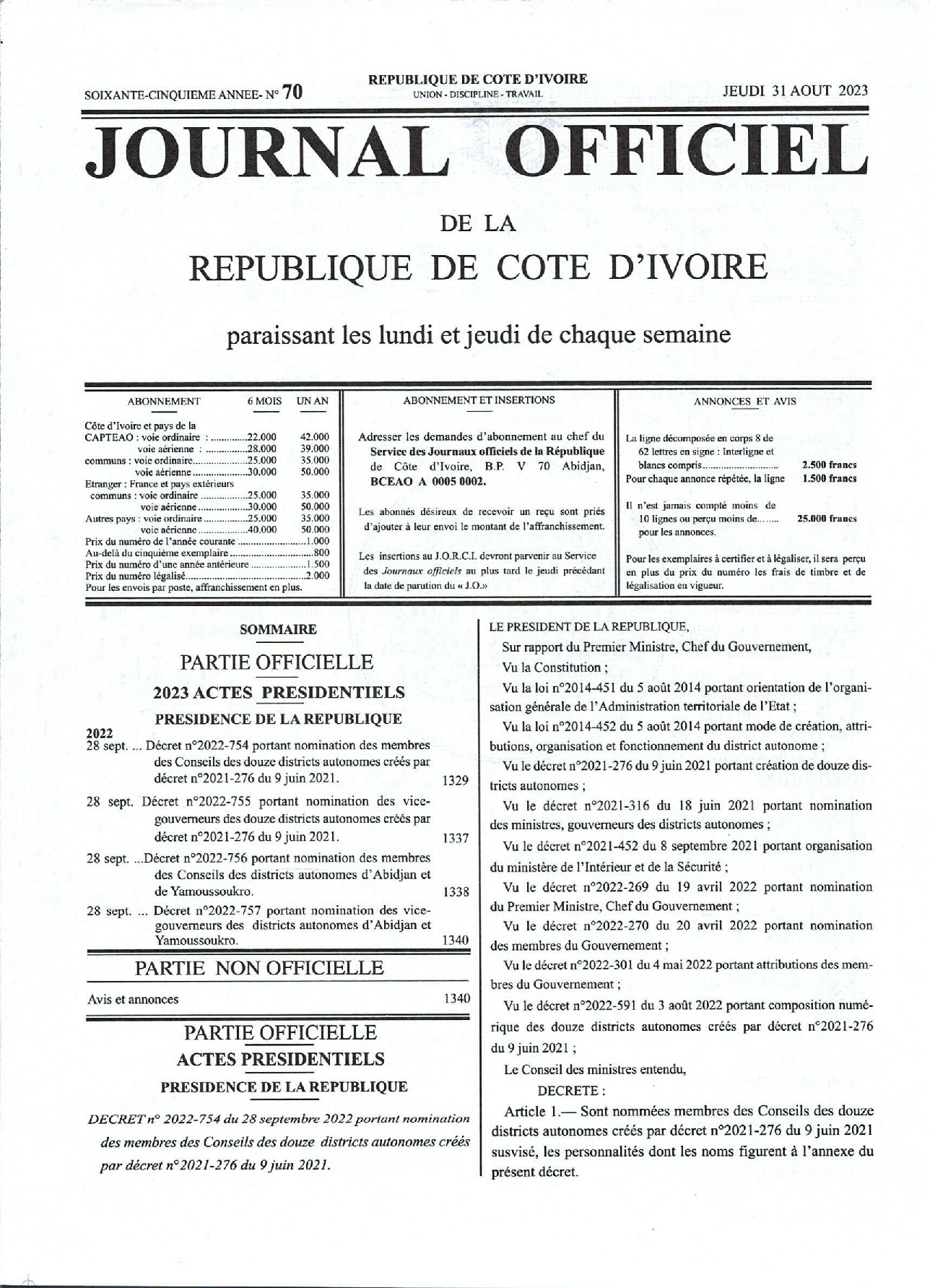 JO 2023-070