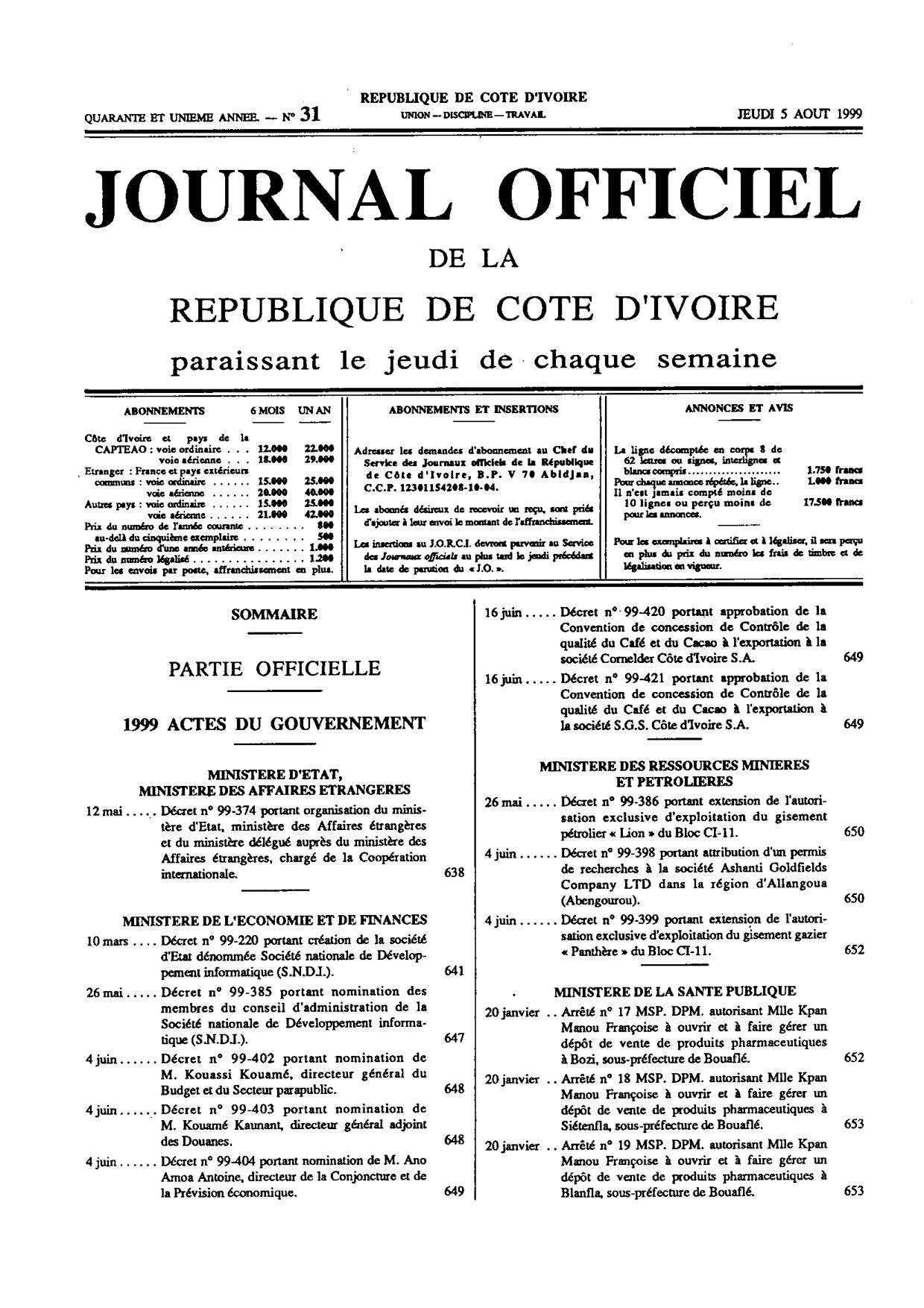 JO 1999-031