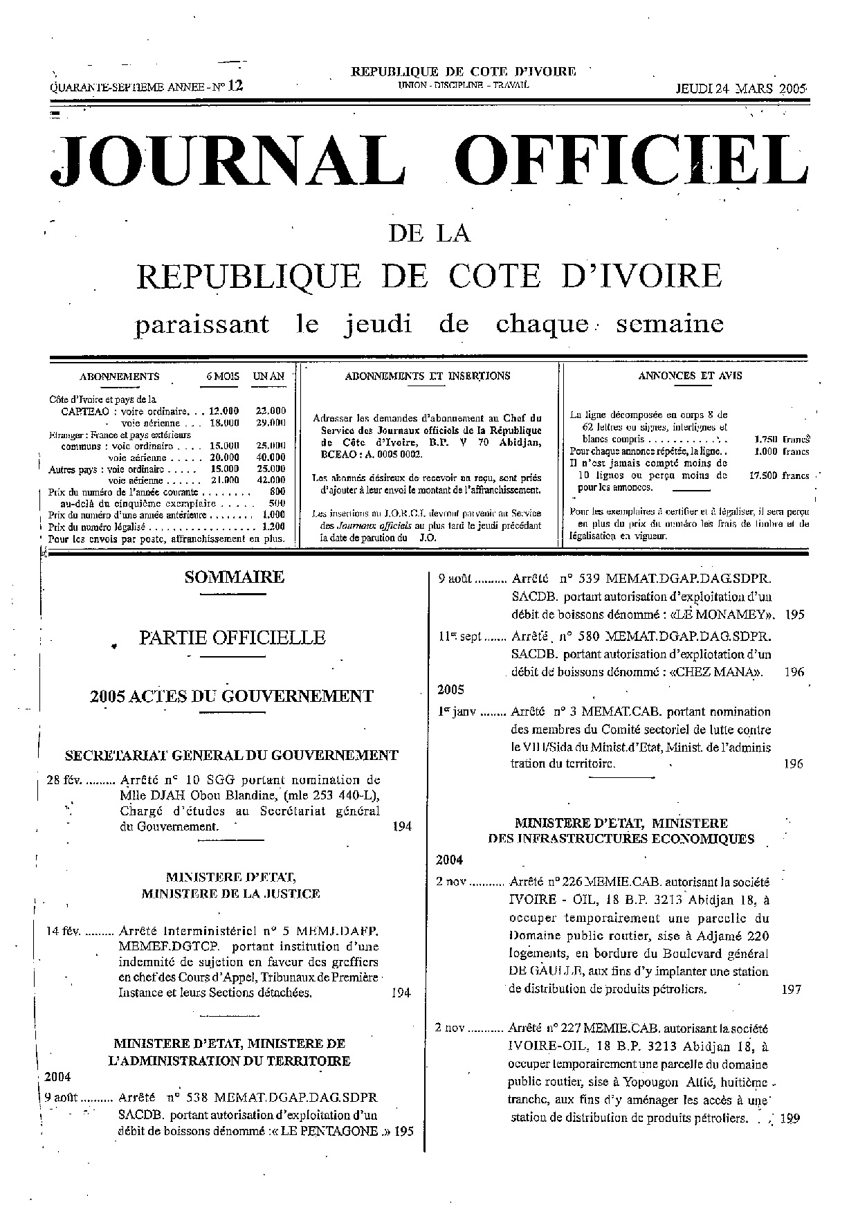 JO 2005-012