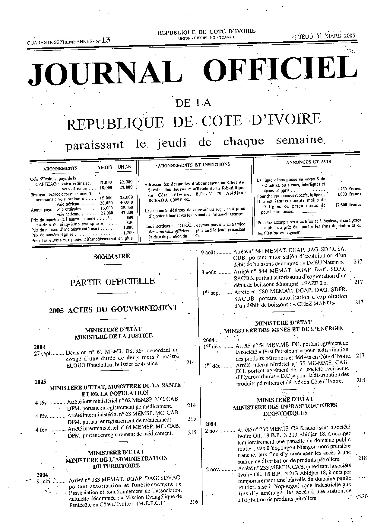 JO 2005-013