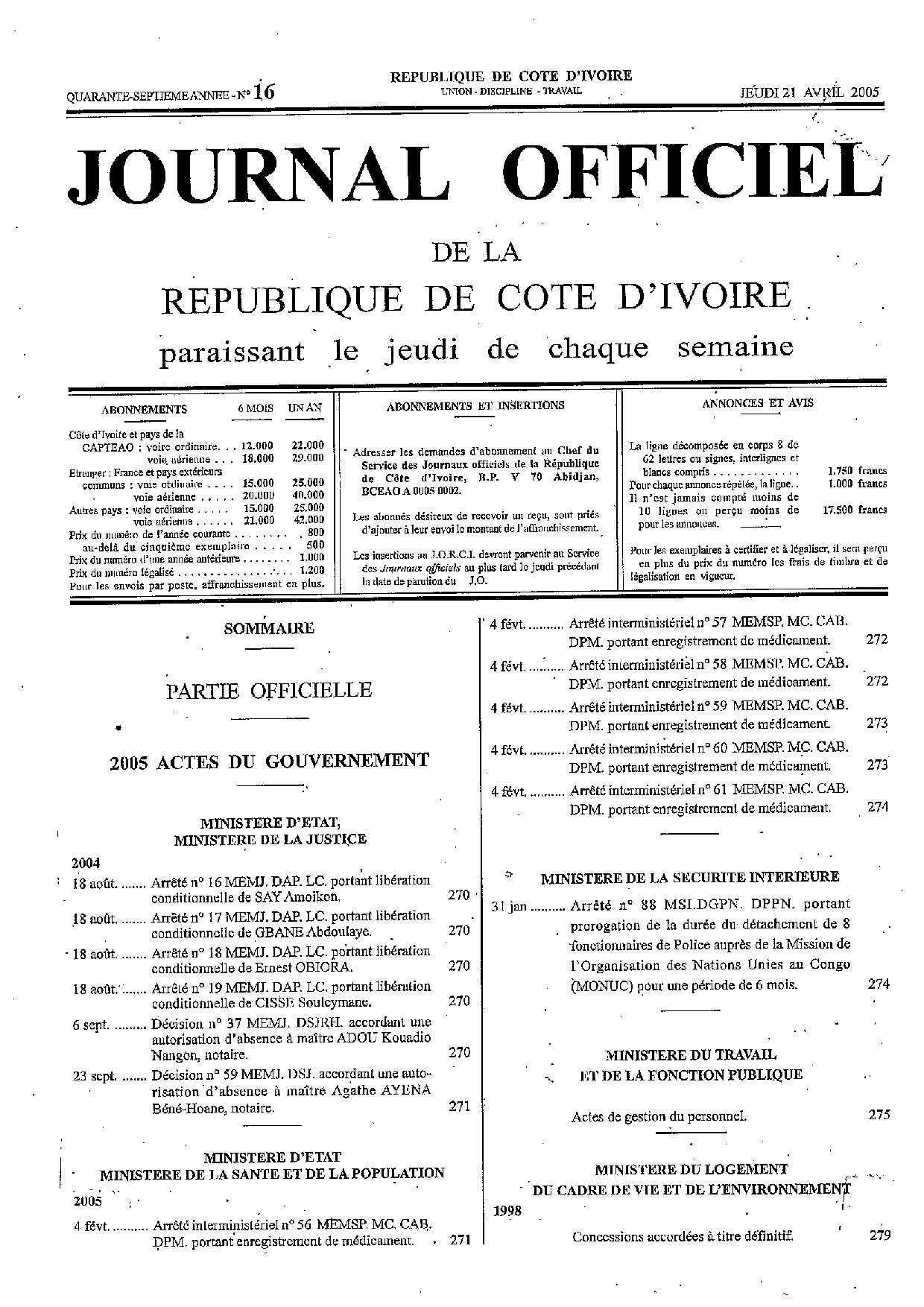 JO 2005-016