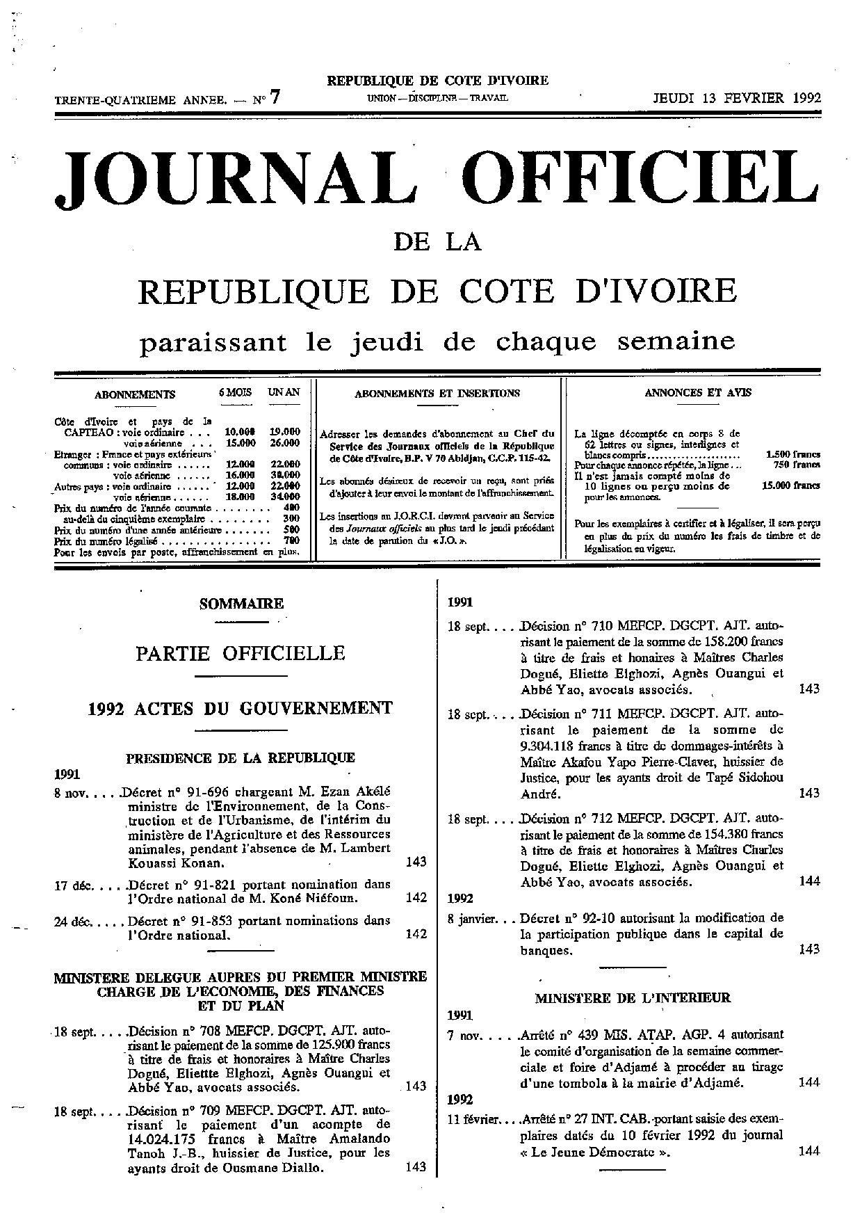 JO 1992-007