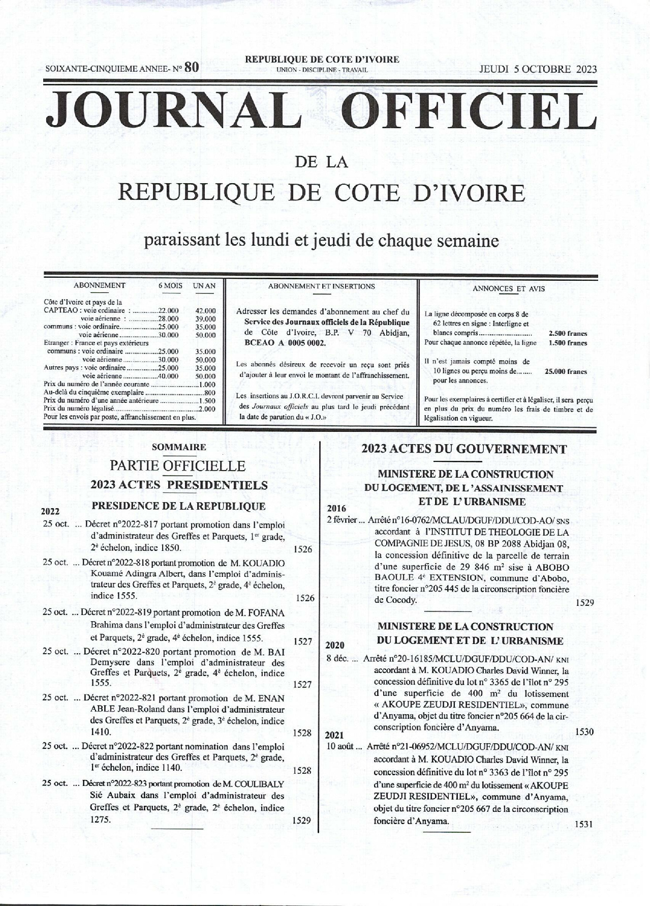 JO 2023-080