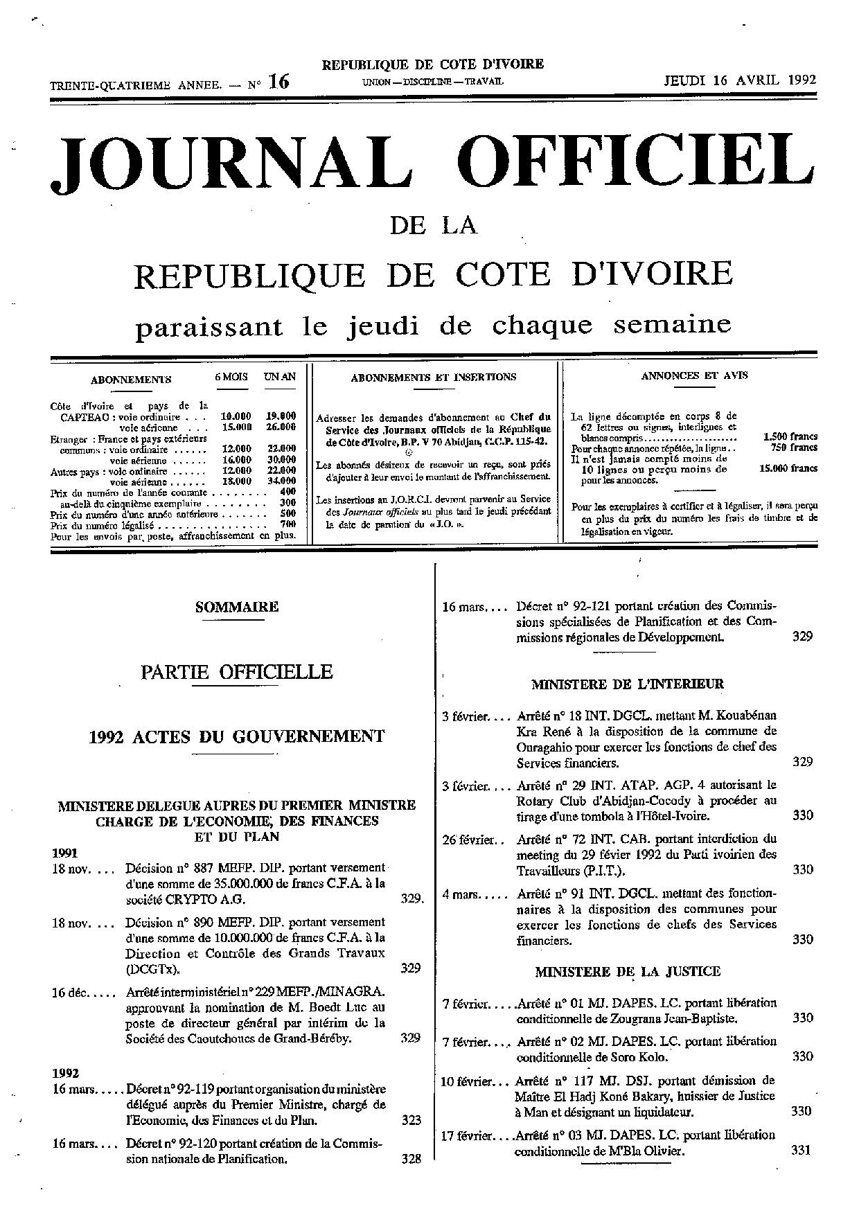 JO 1992-016