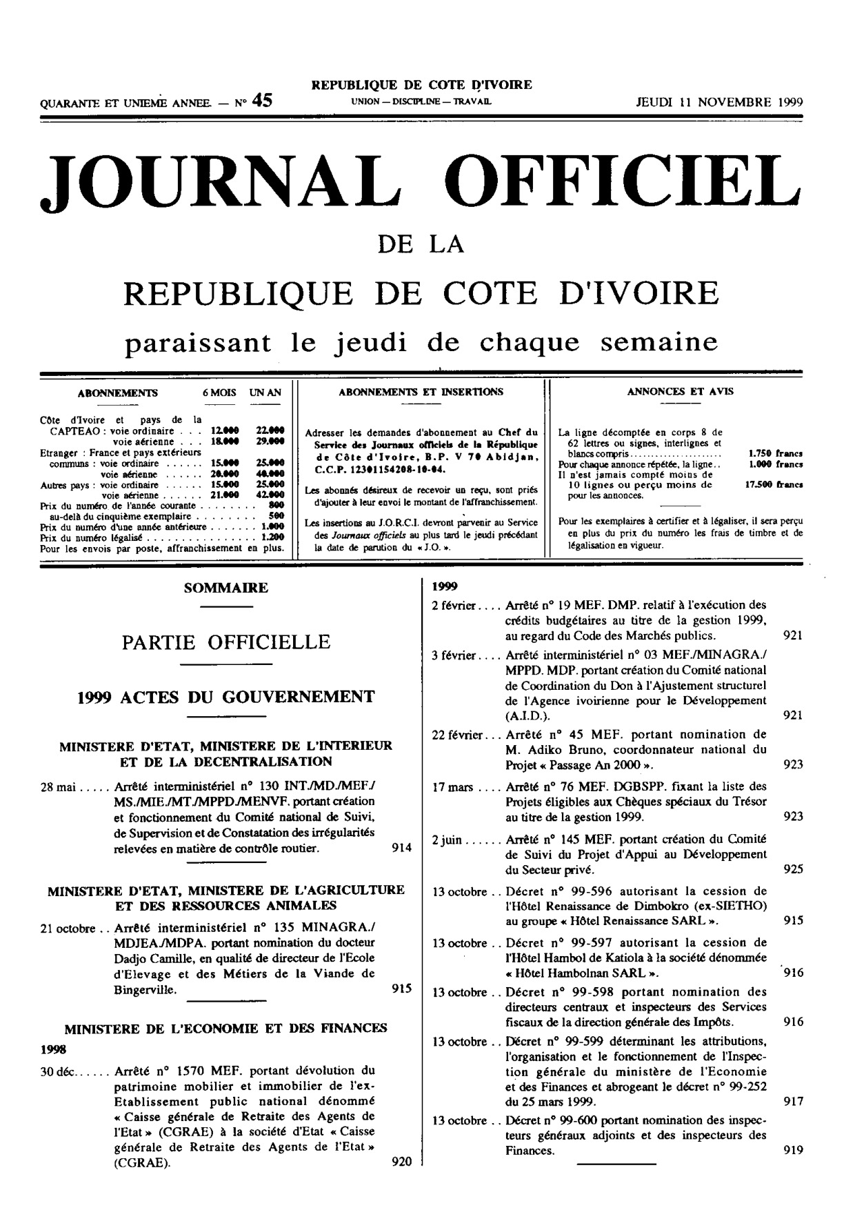 JO 1999-045