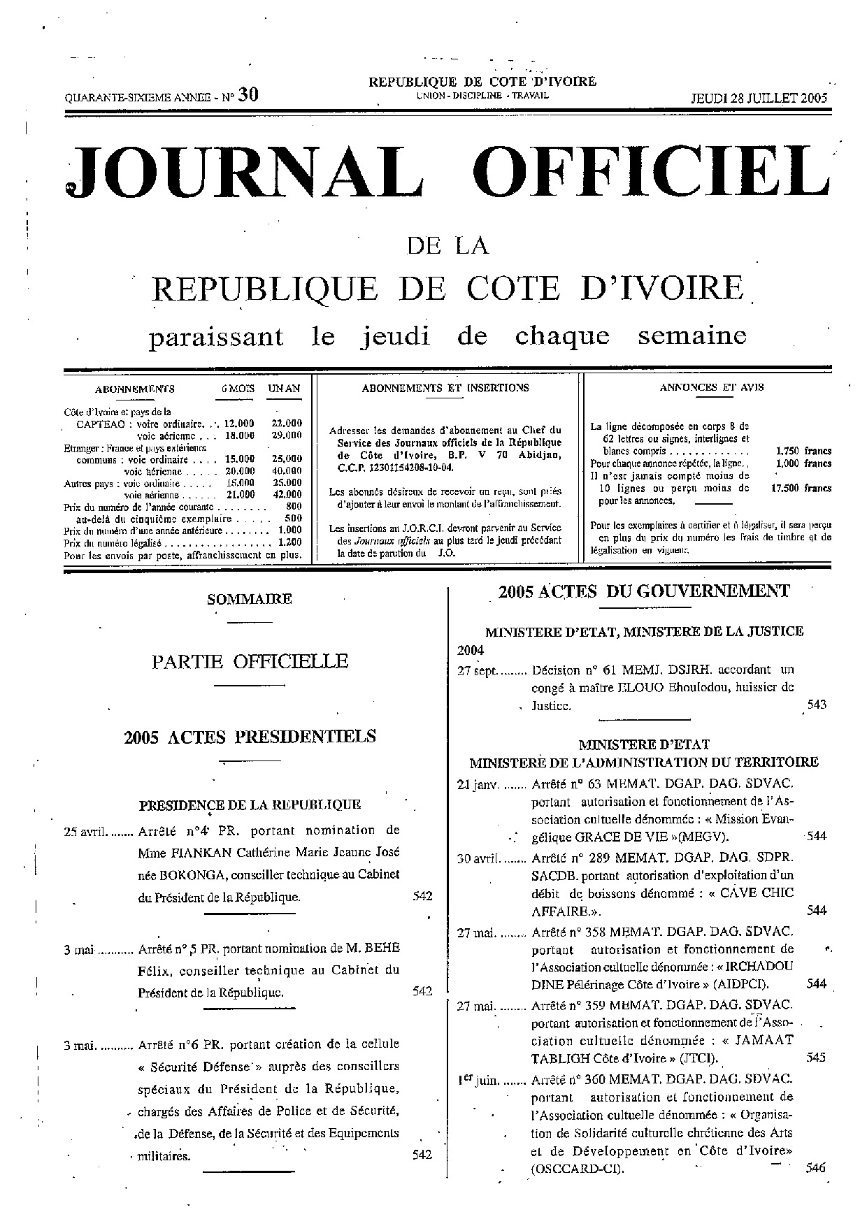JO 2005-030