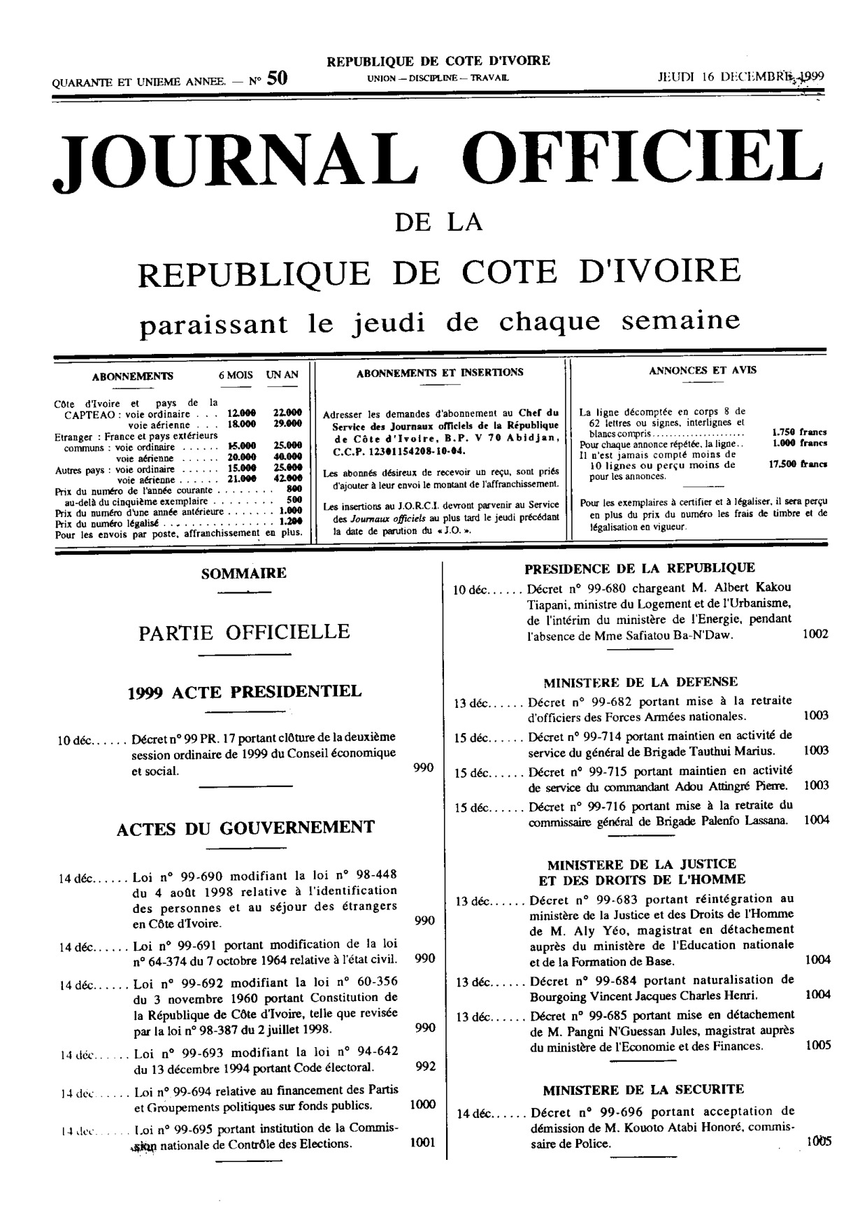 JO 1999-050
