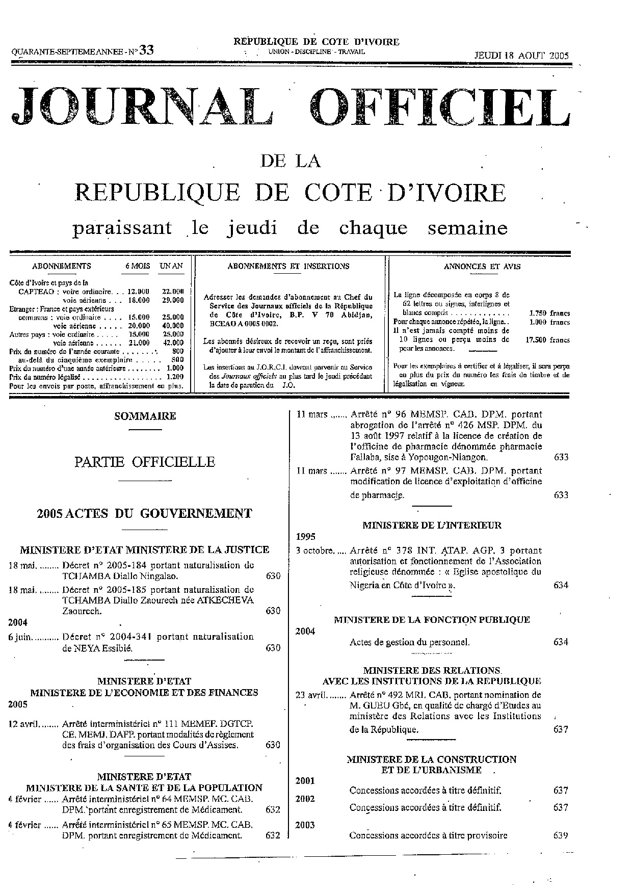 JO 2005-033