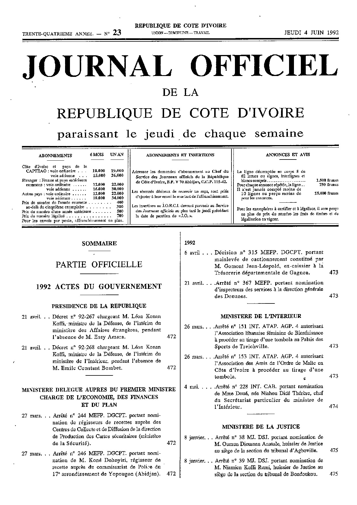 JO 1992-023