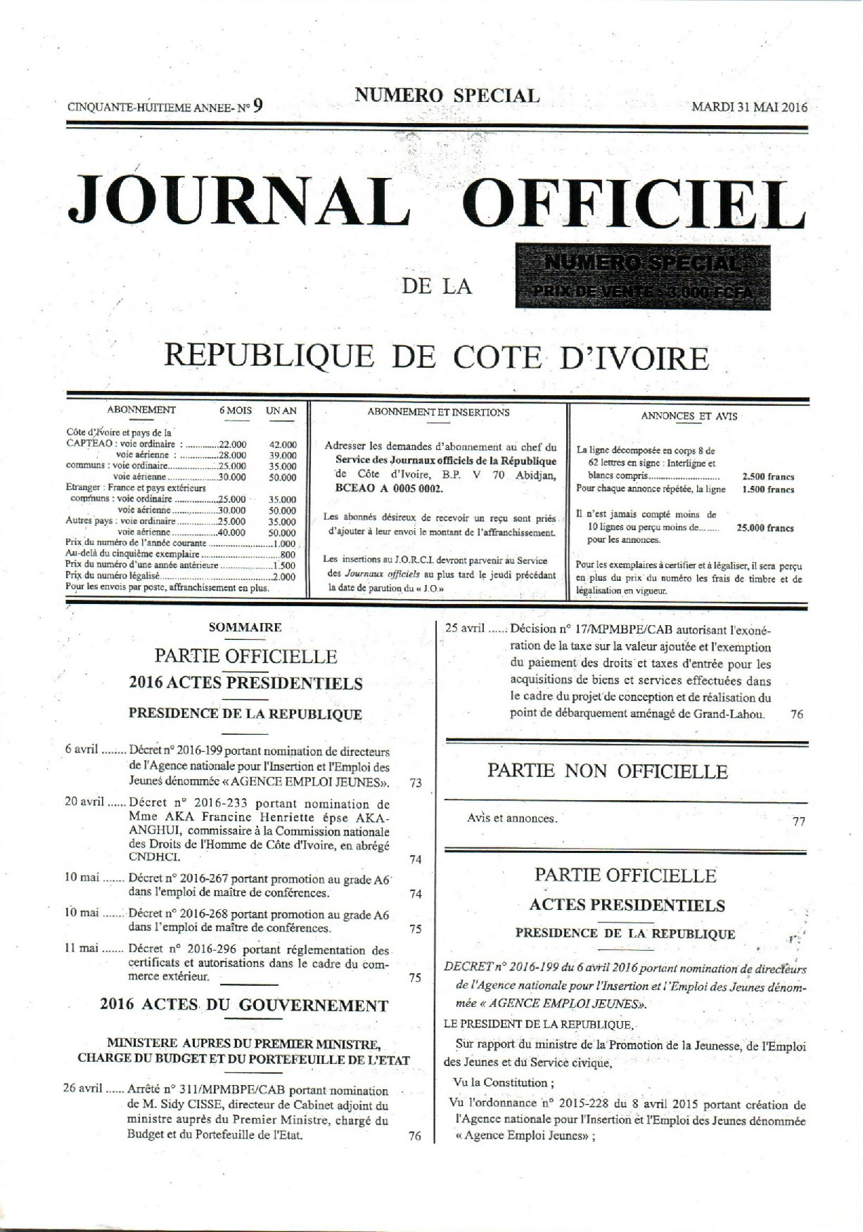 JO 2016-009