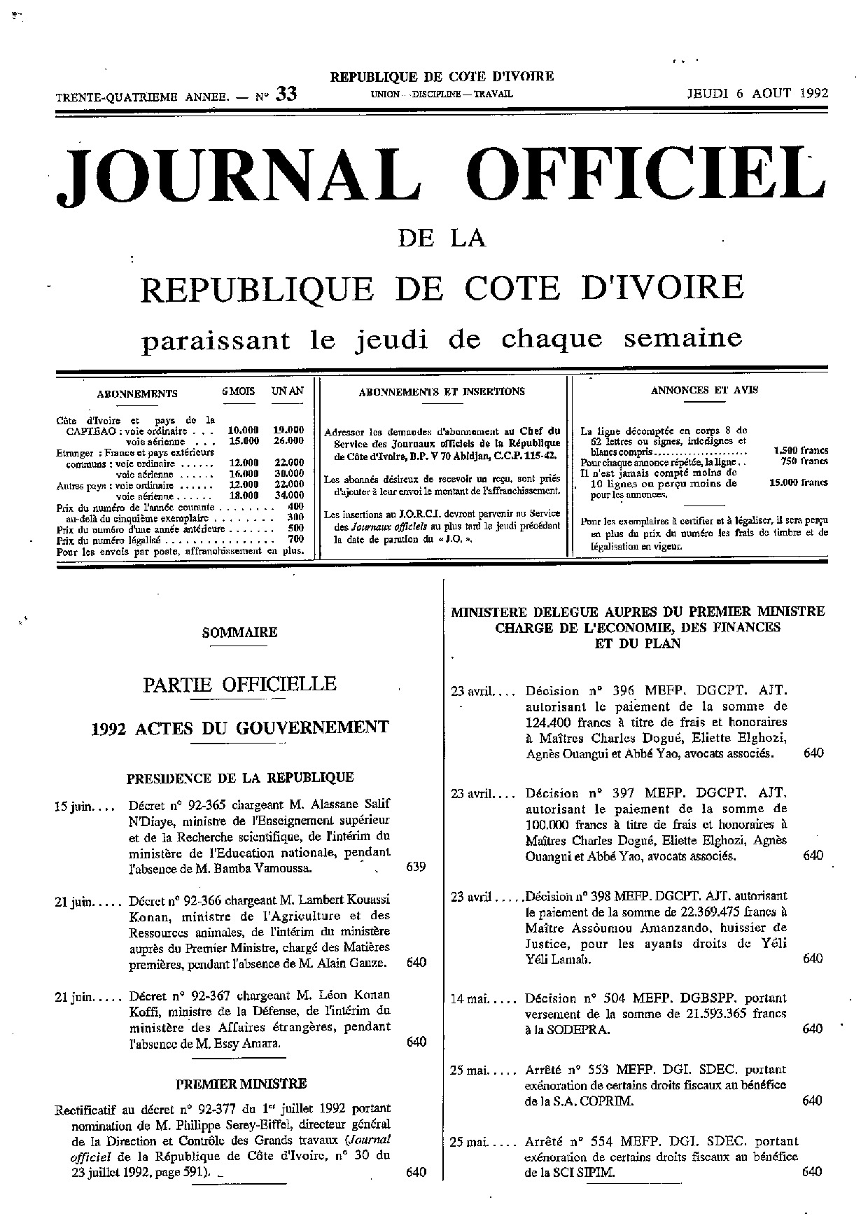 JO 1992-033