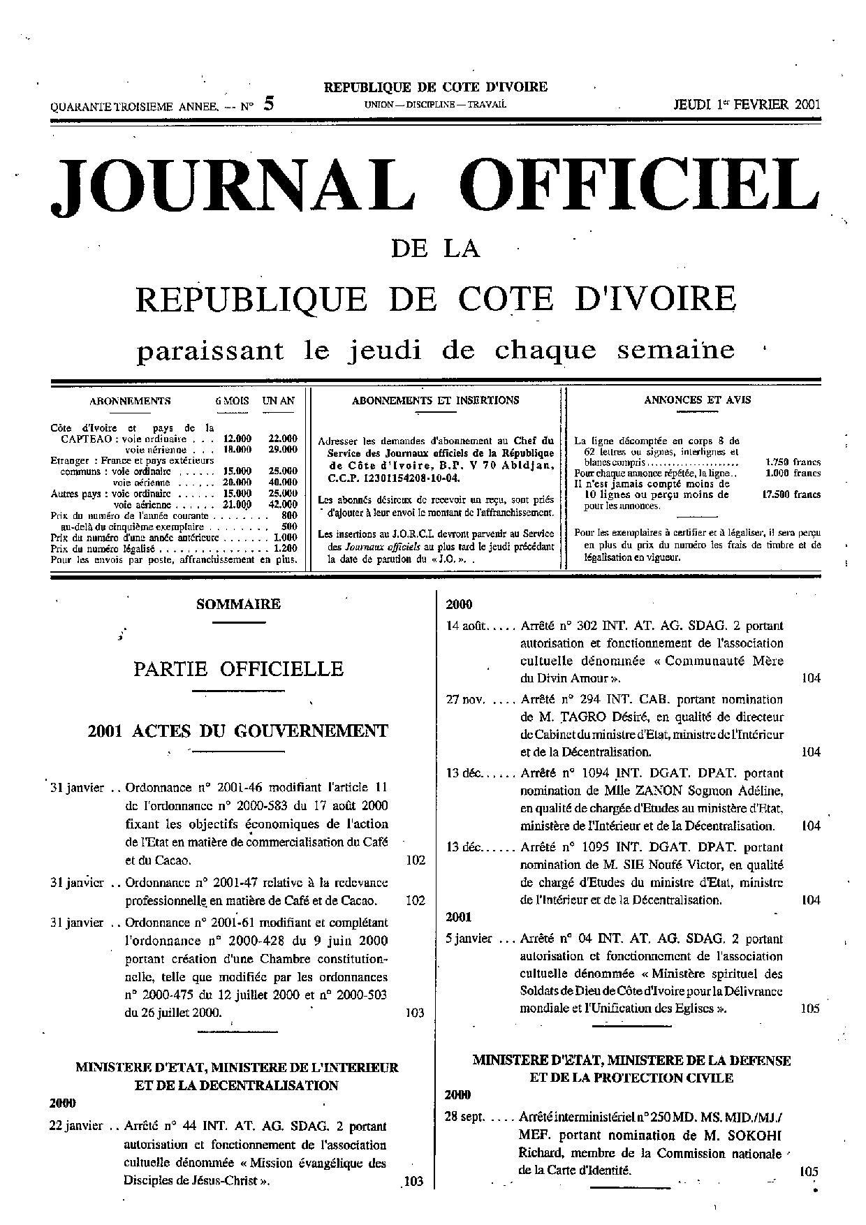 JO 2001-005