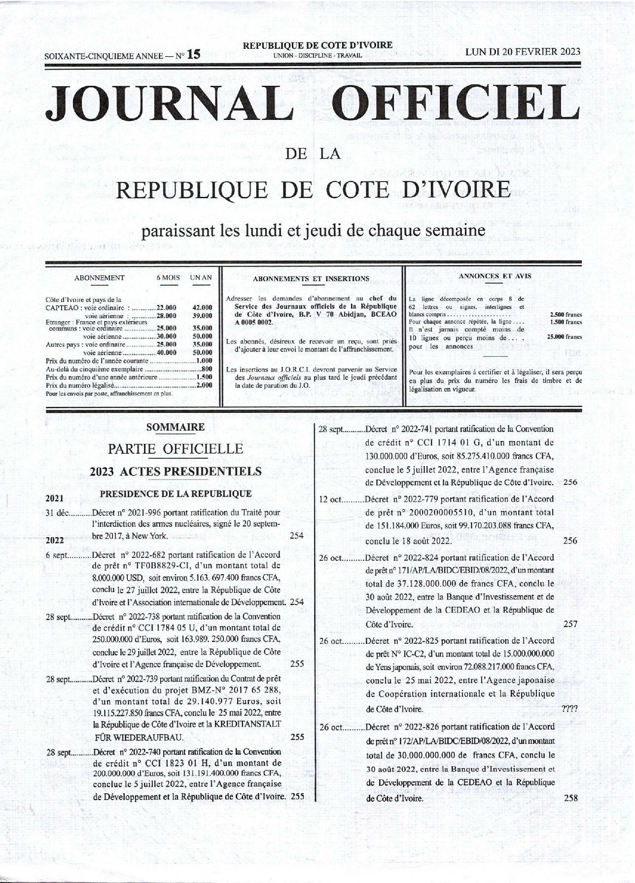 JO 2023-015