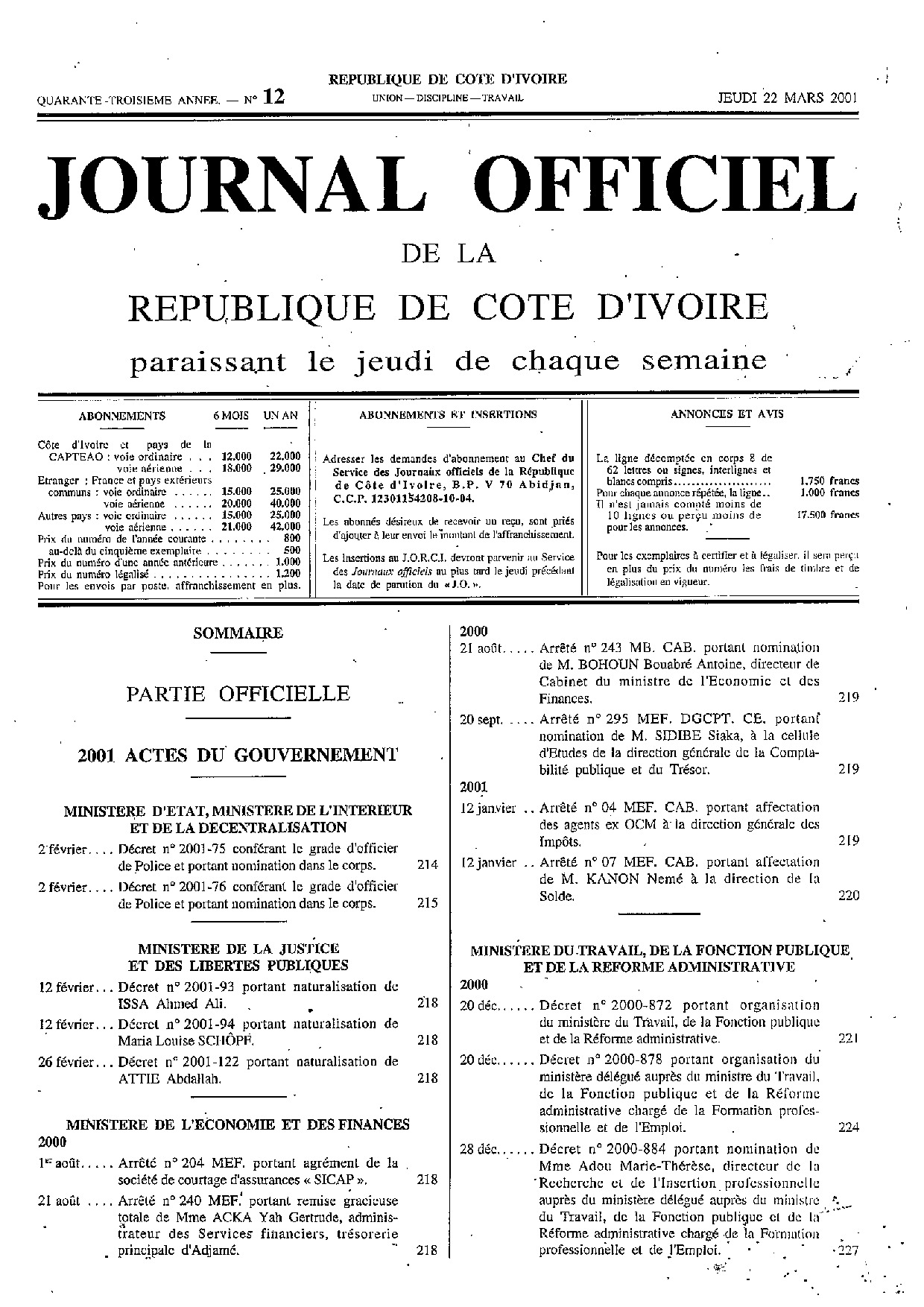 JO 2001-012