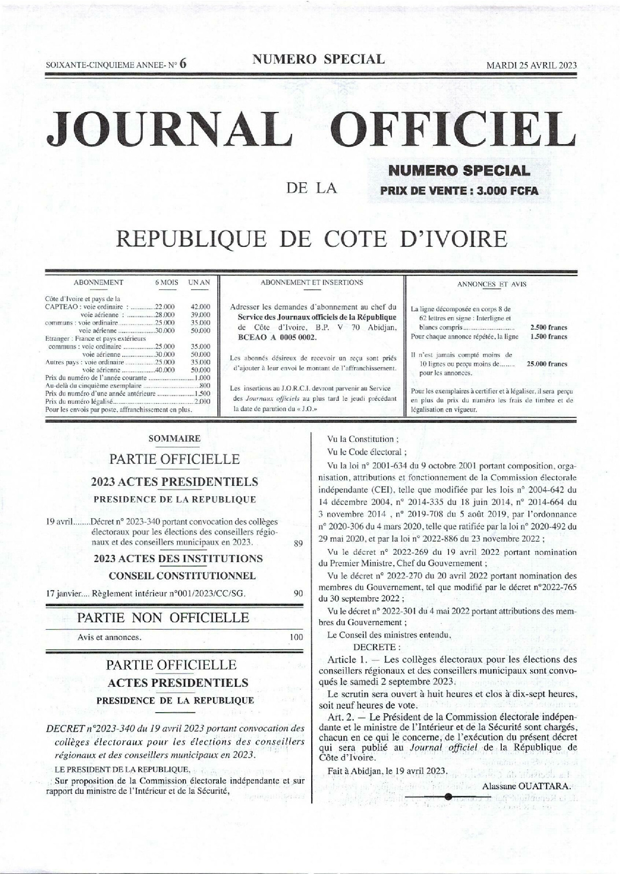 JO 2023-006