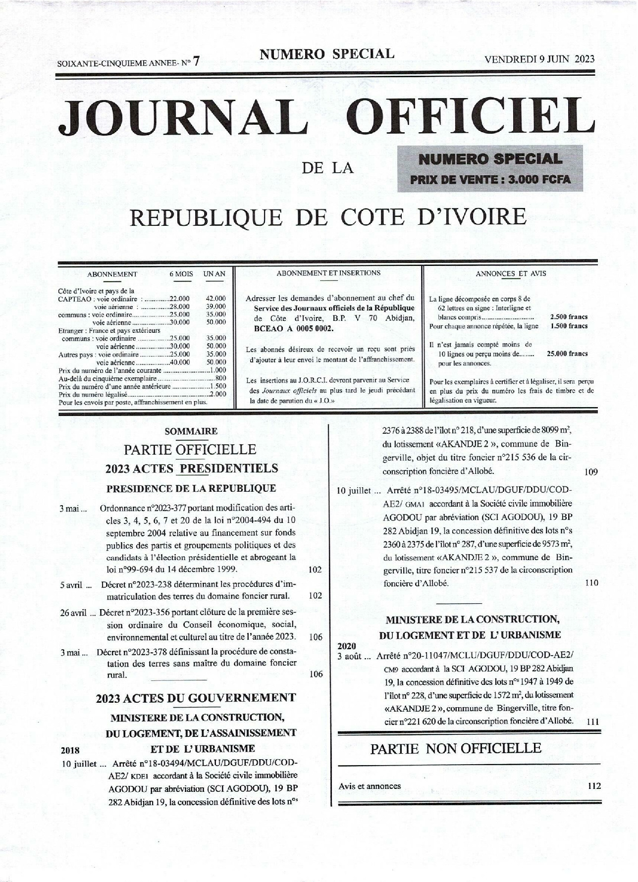 Texte officiel