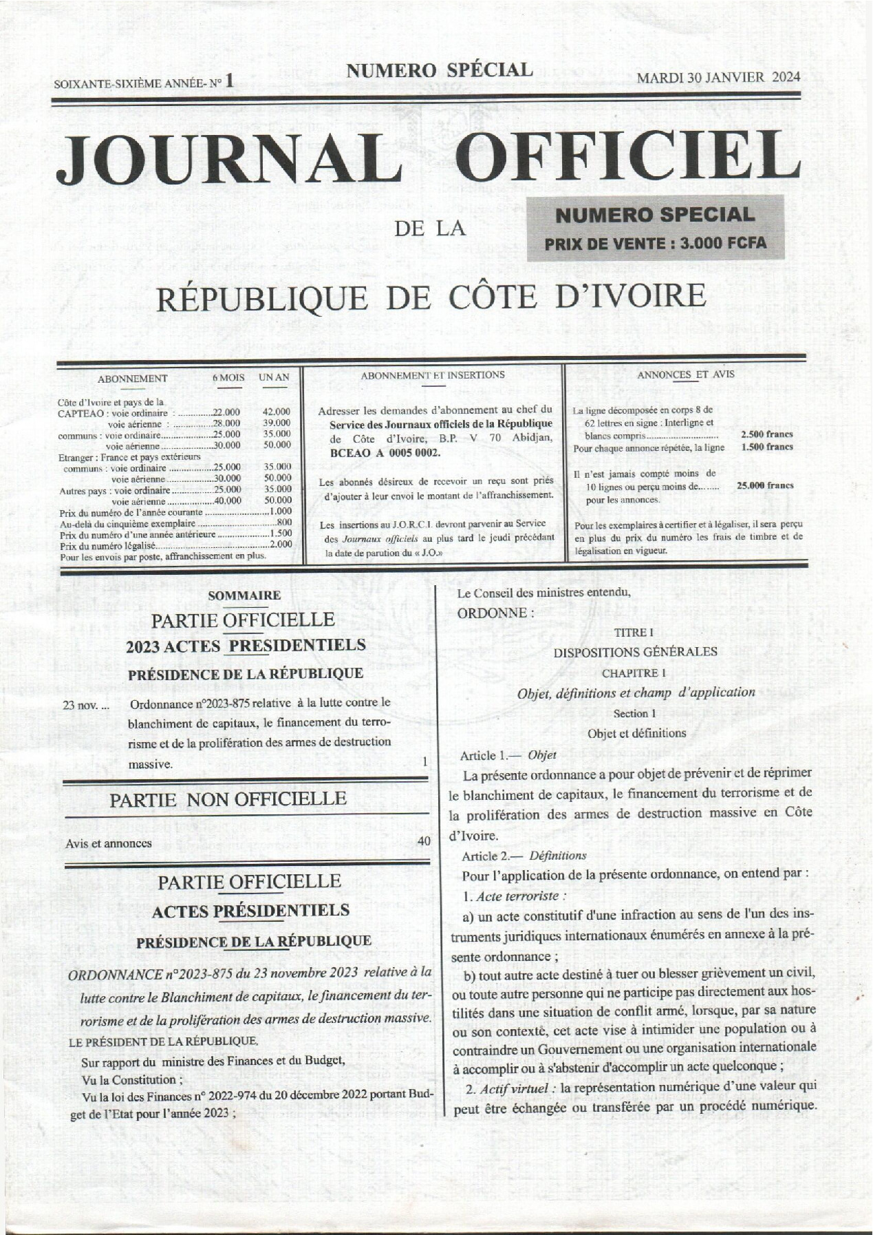 Texte officiel