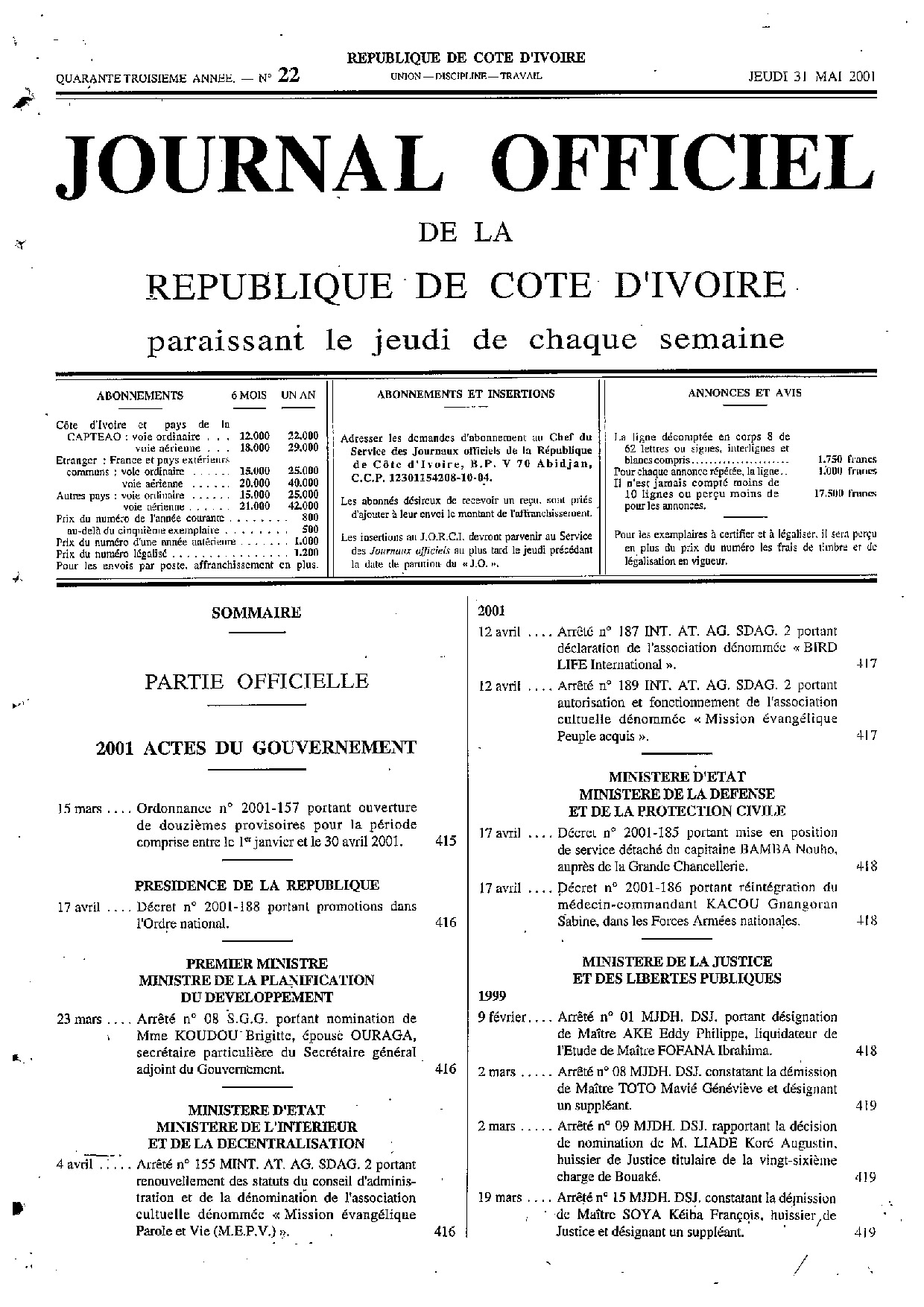 JO 2001-022